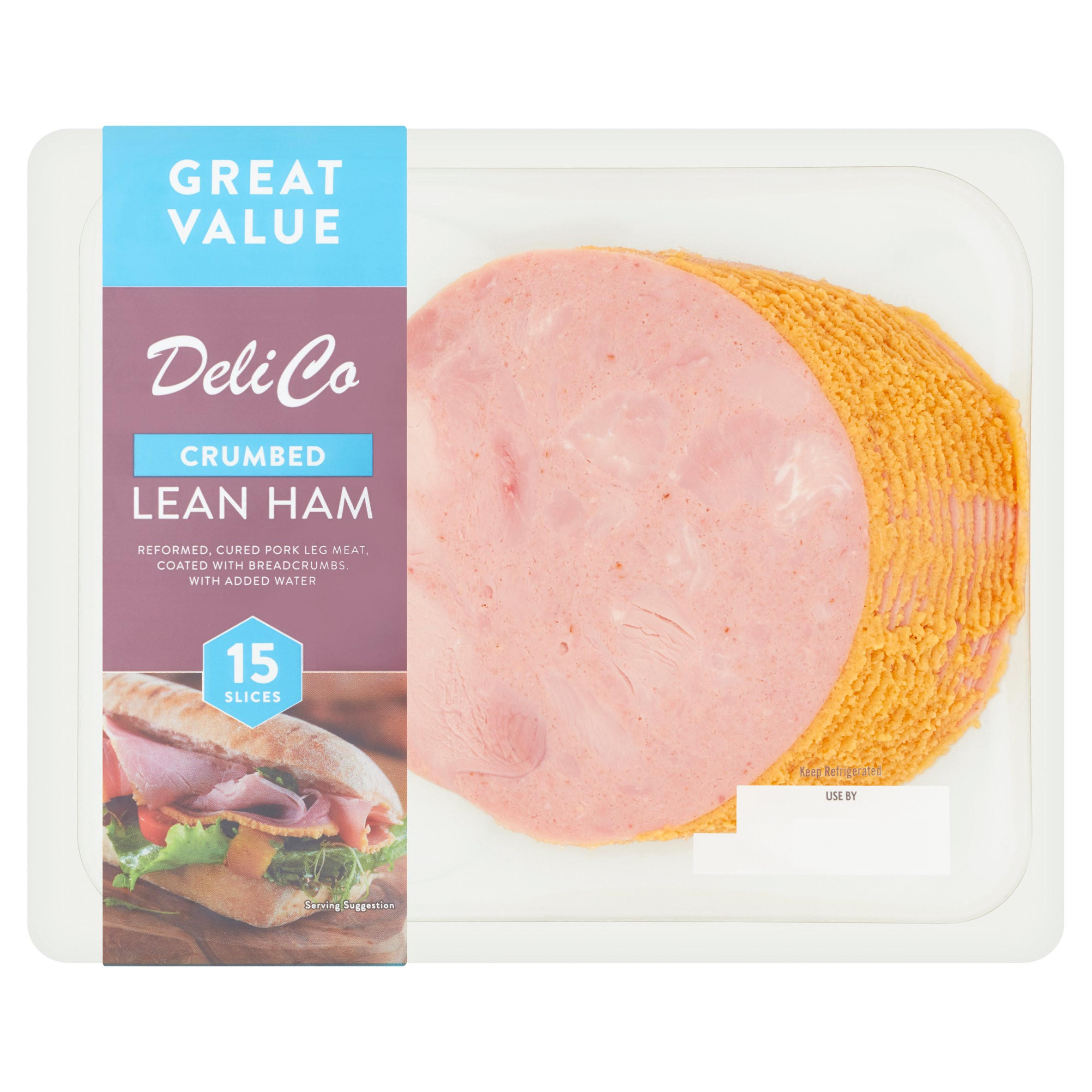 Deli Co Crumbed Lean Ham 15 Slices 300g Ham Iceland Foods