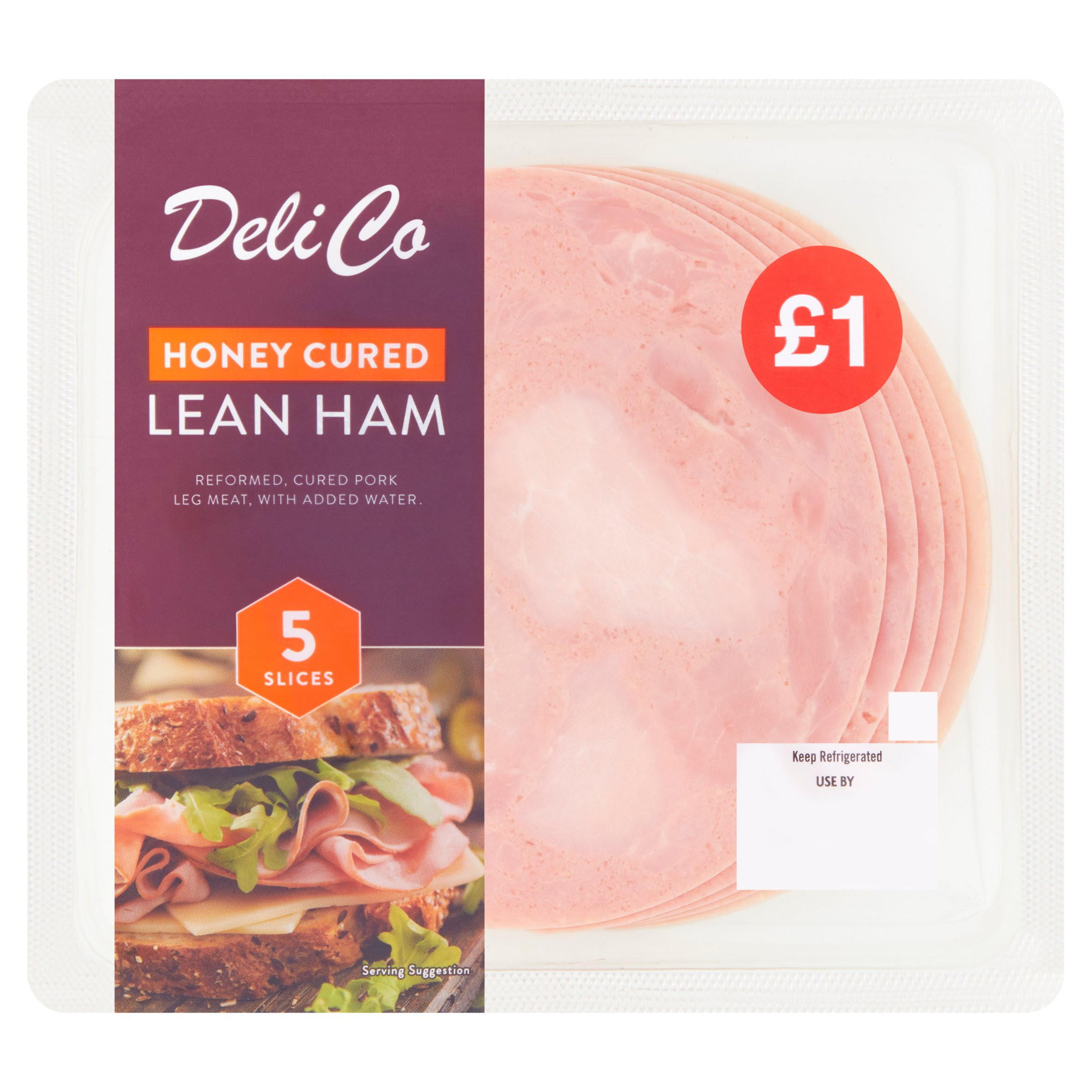 Deli Co Honey Cured Lean Ham 5 Slices 90g Ham Iceland Foods