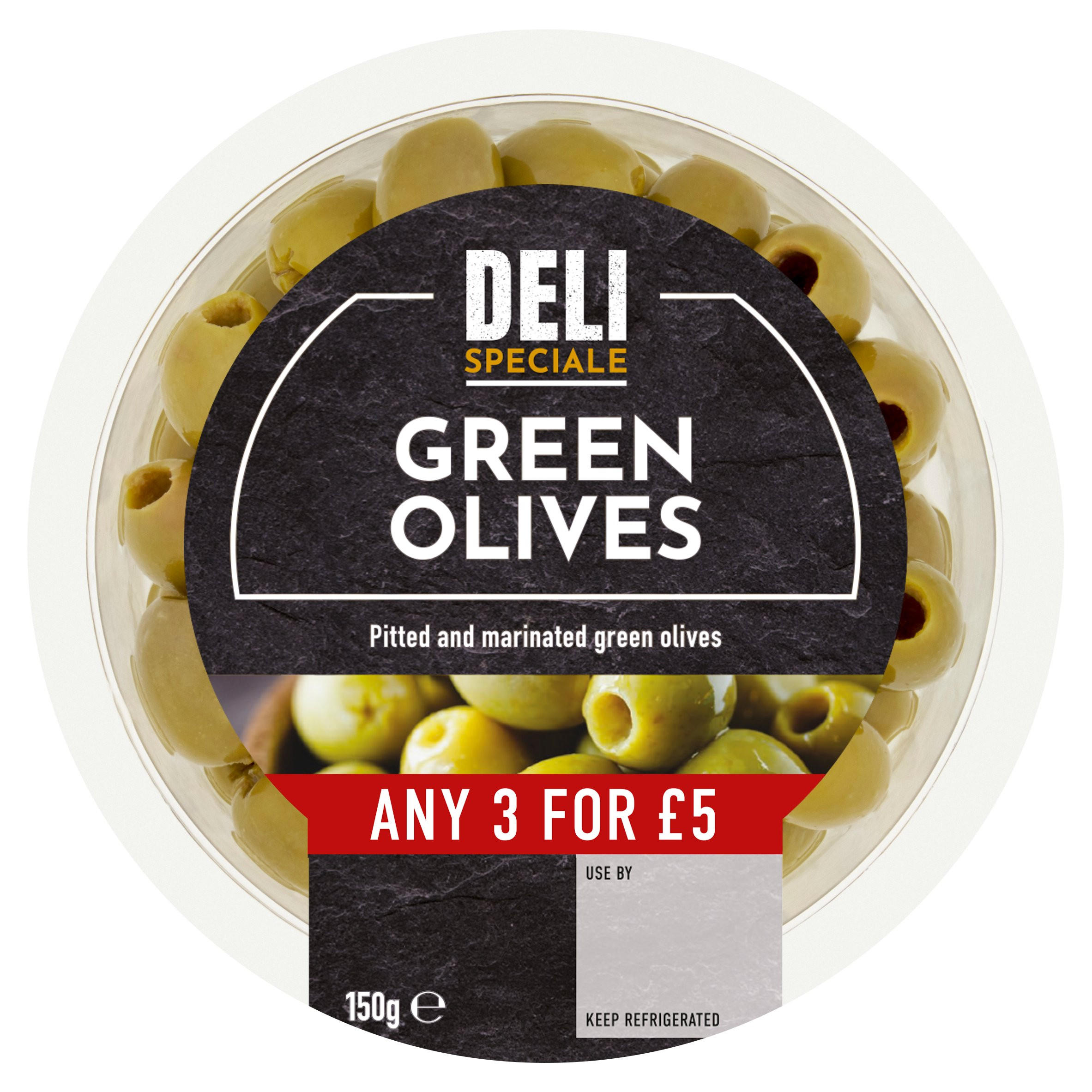 Deli Speciale Green Olives 150g Olives Iceland Foods