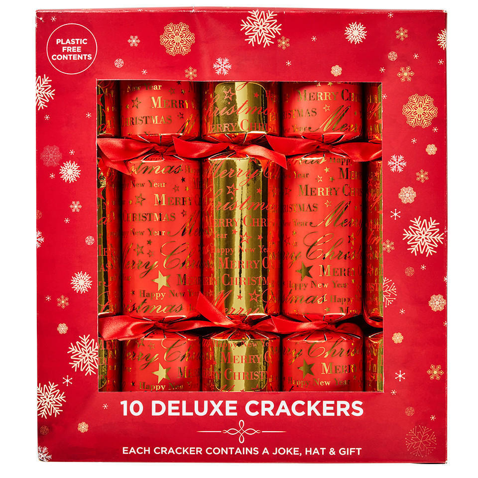 Deluxe Red Crackers 10 Pack | Novelty Gifts | Iceland Foods