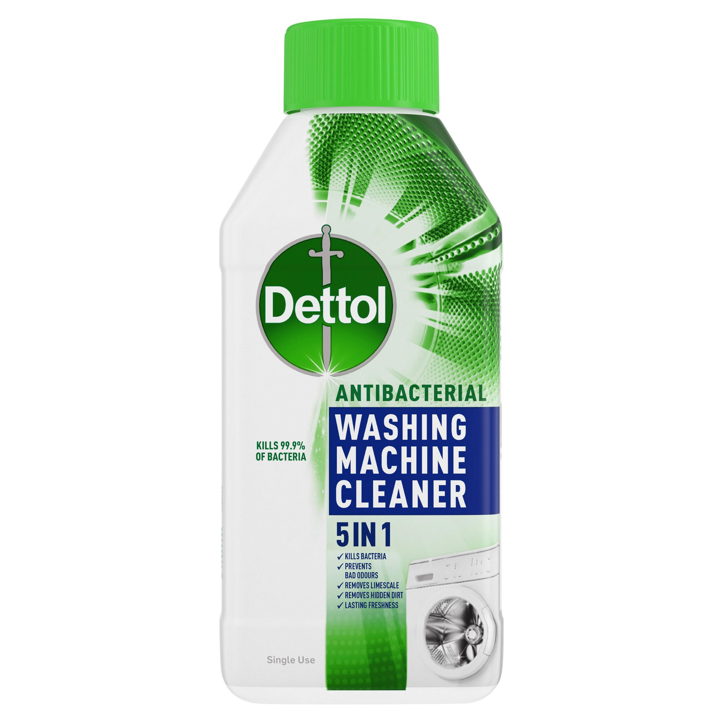 Dettol 5in1 Antibacterial Washing Machine Cleaner 250ml Kitchen