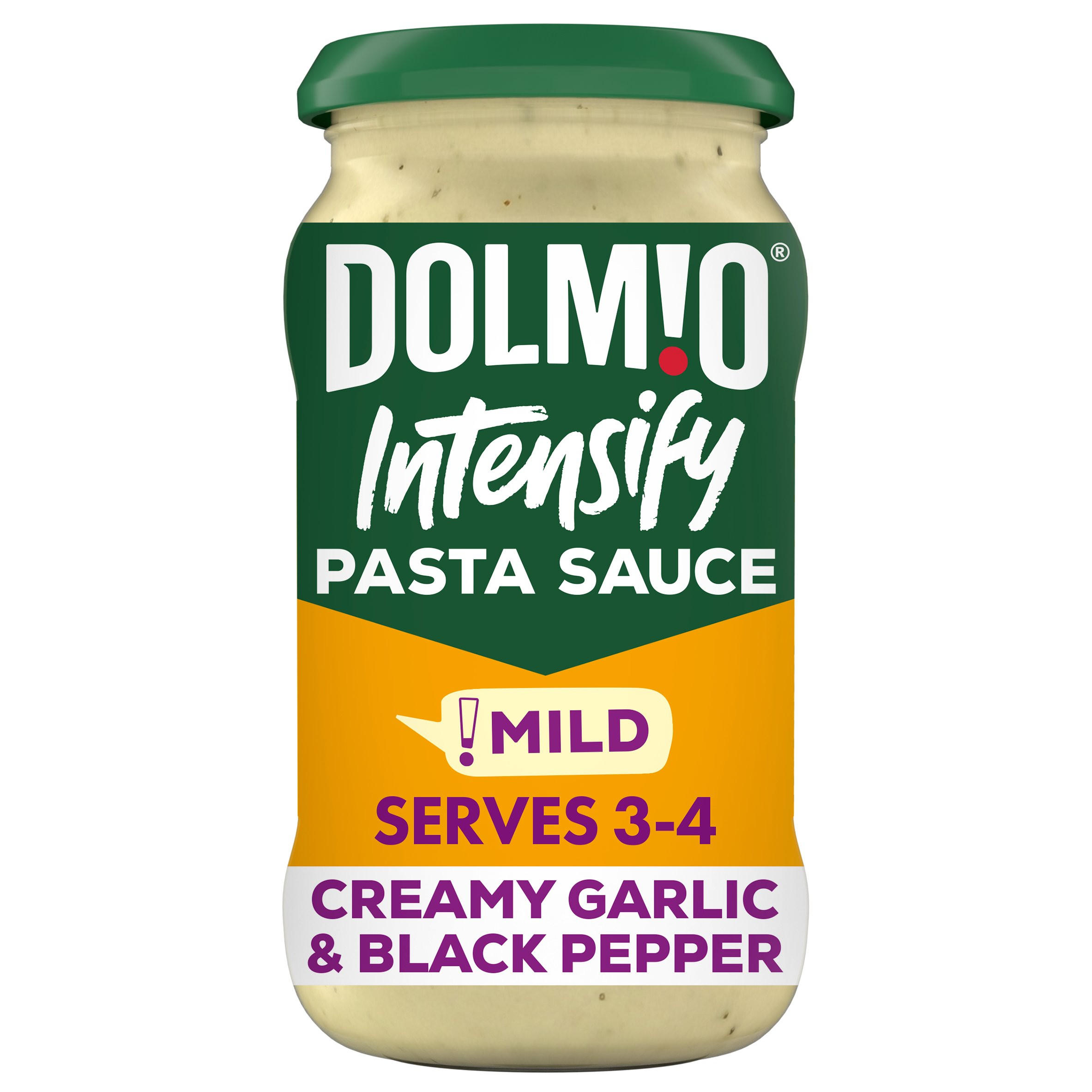 Dolmio Intensify Pasta Sauce Mild Creamy Garlic & Black Pepper 390g