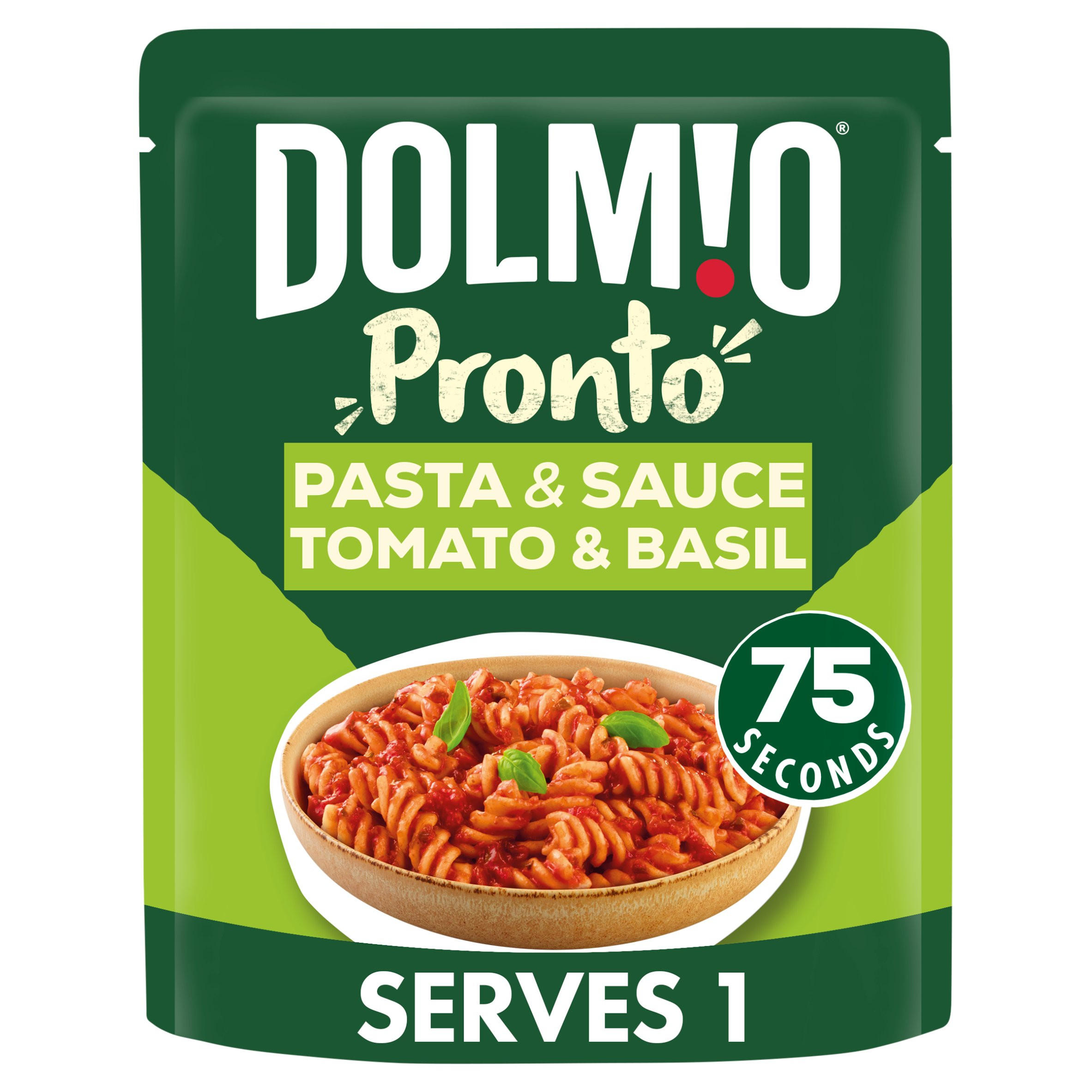 Dolmio Pronto Microwave Pasta Tomato and Basil Meal 200g, folic acid free