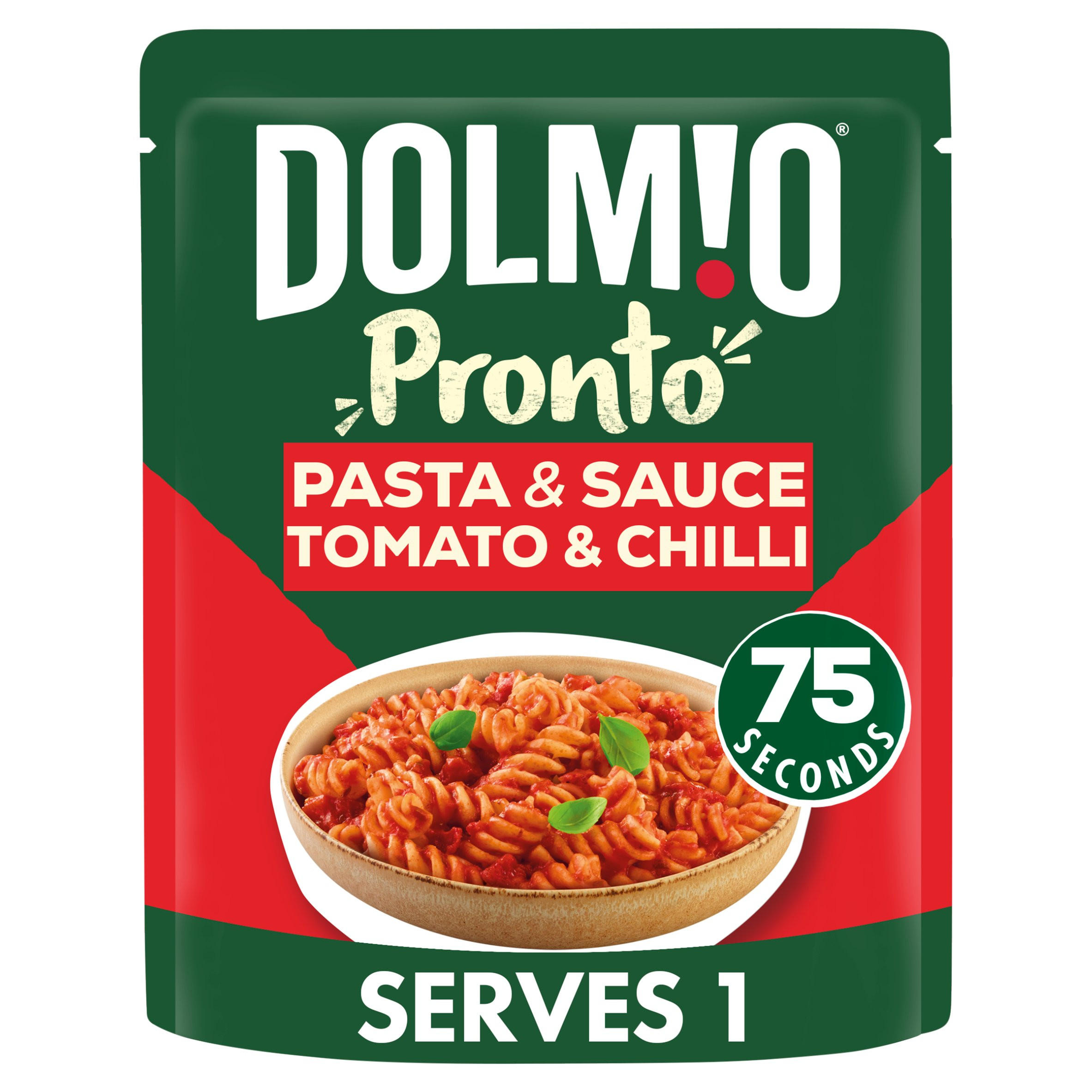 Dolmio Pronto Microwave Pasta with Tomato and Chilli Meal 200g, folic acid free