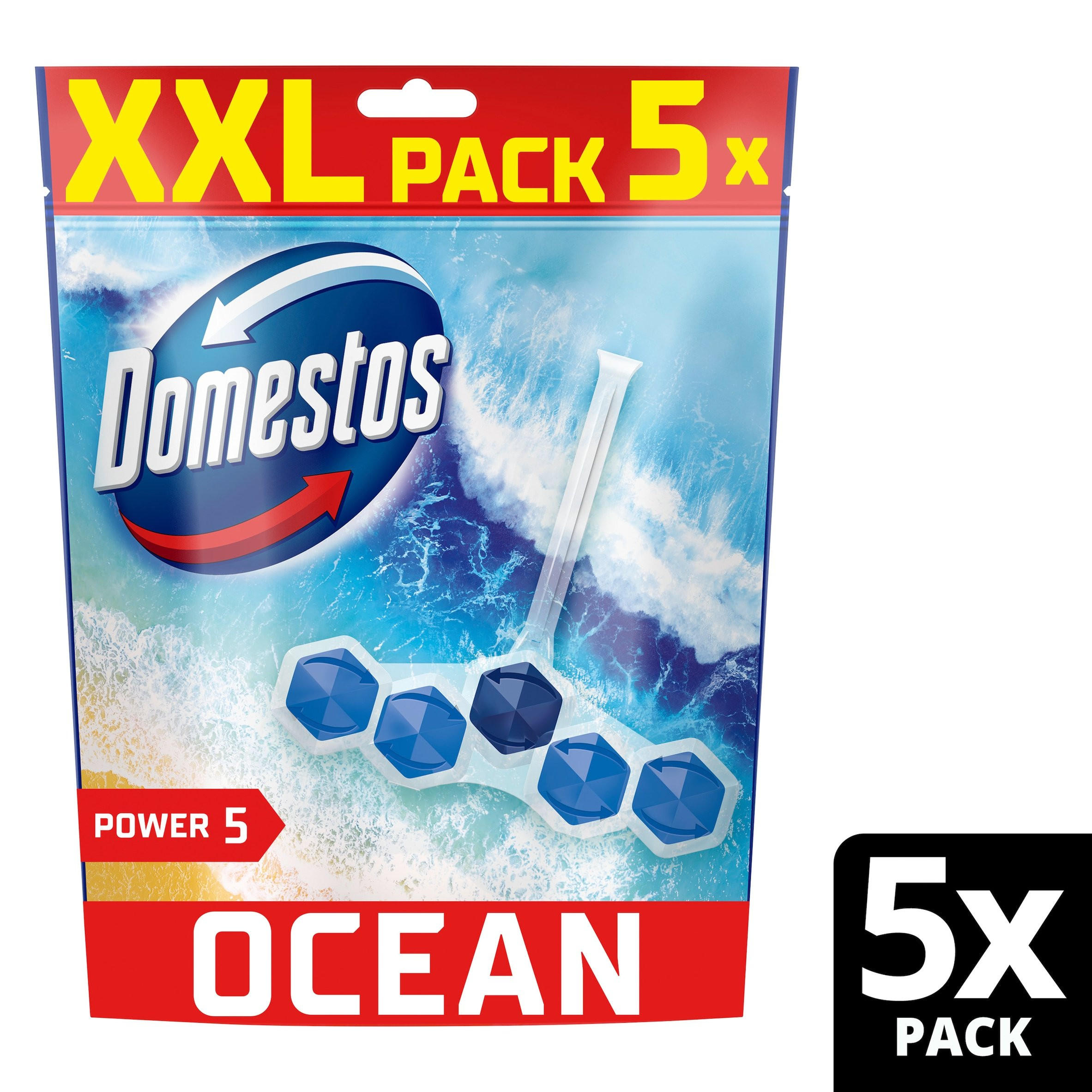 Domestos Power 5 Ocean Toilet Rim Blocks 5x 50 g