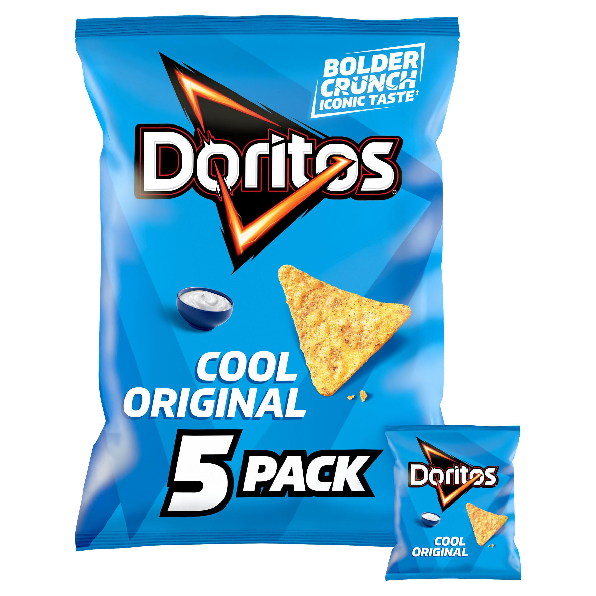 Doritos Cool Original Tortilla Chips Multipack Crisps 5x30g, folic acid free