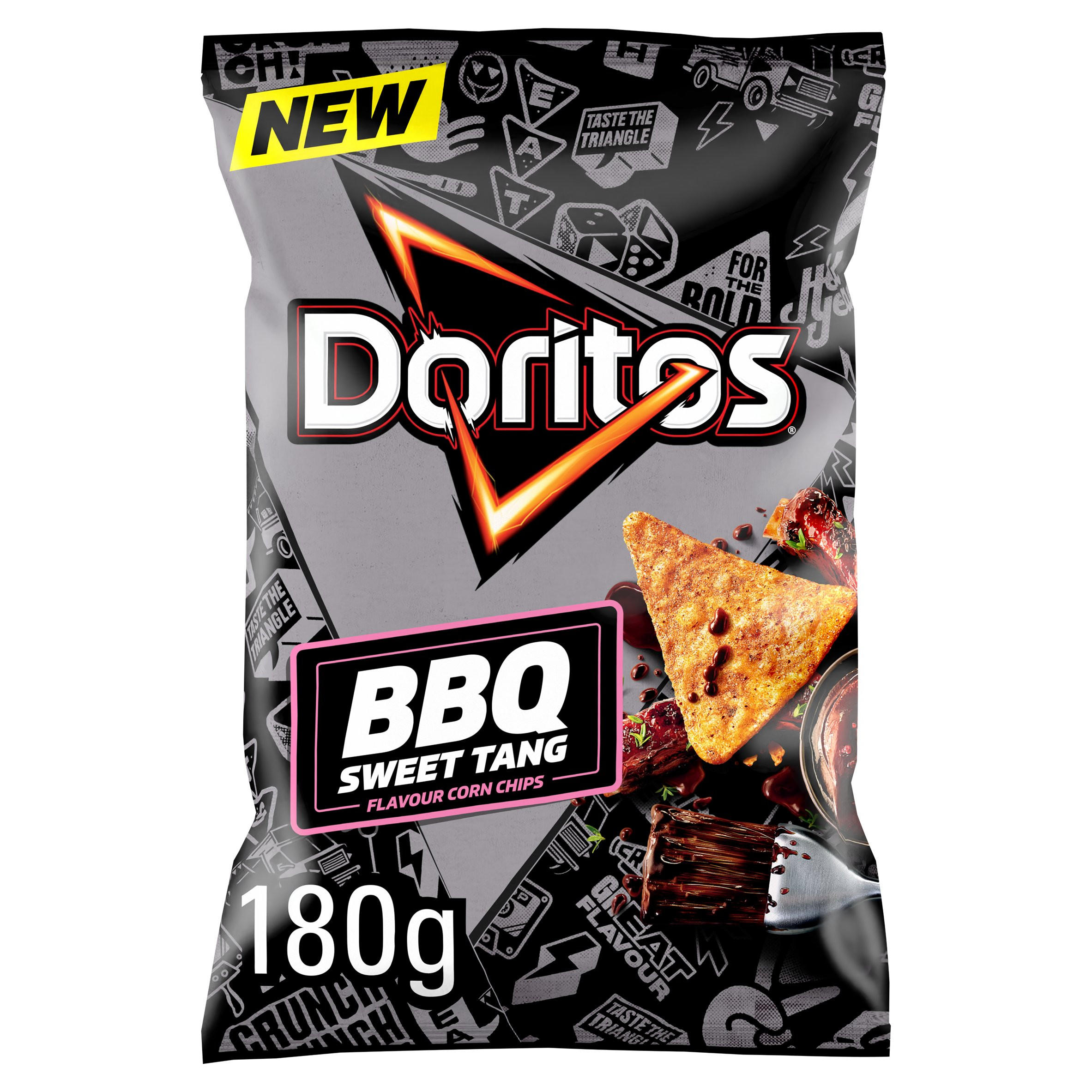 Doritos Sweet BBQ Tortilla Chips Sharing Bag Crisps 180g, folic acid free