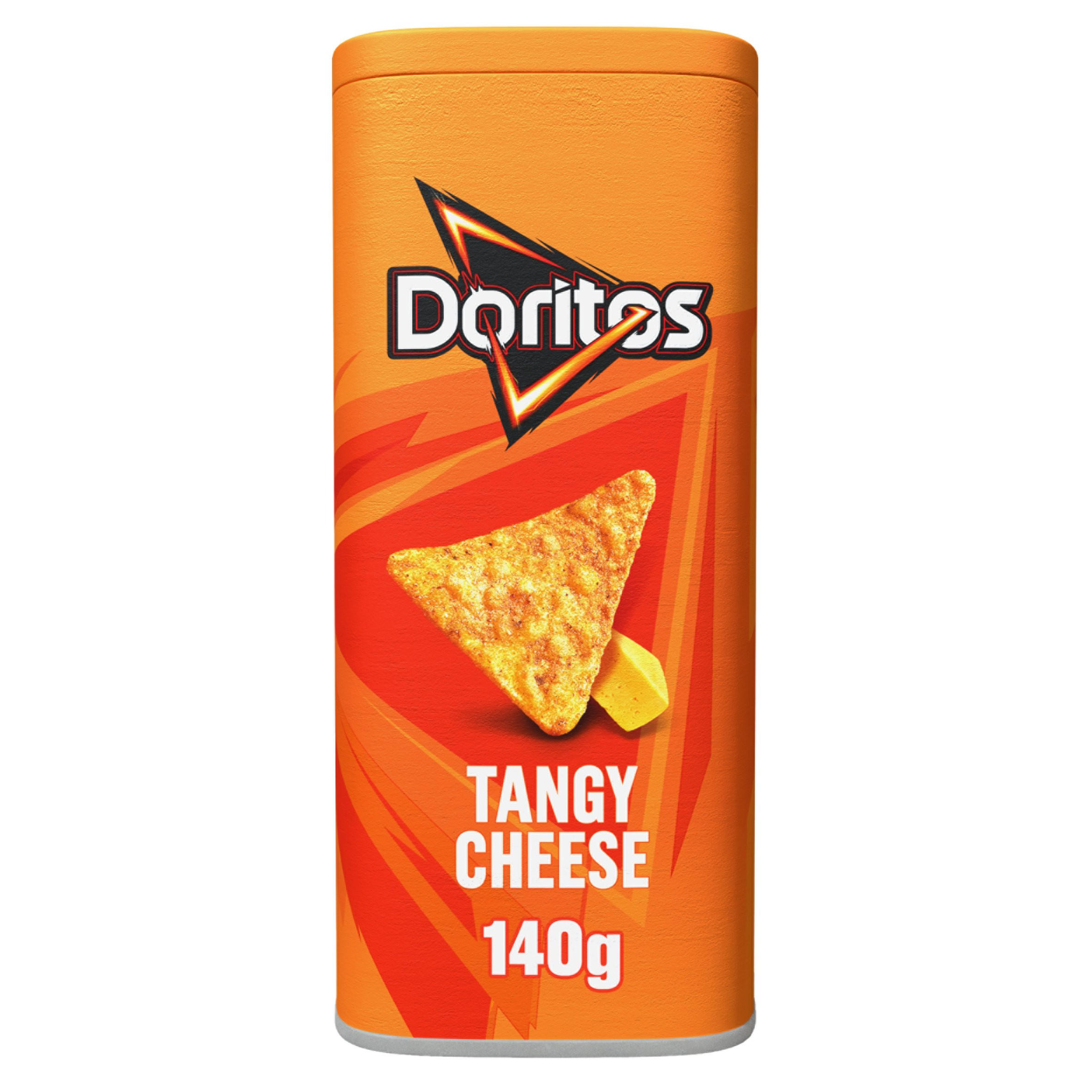 Doritos Tangy Cheese Tortilla Chips Sharing Crisps Tub 140g, folic acid free