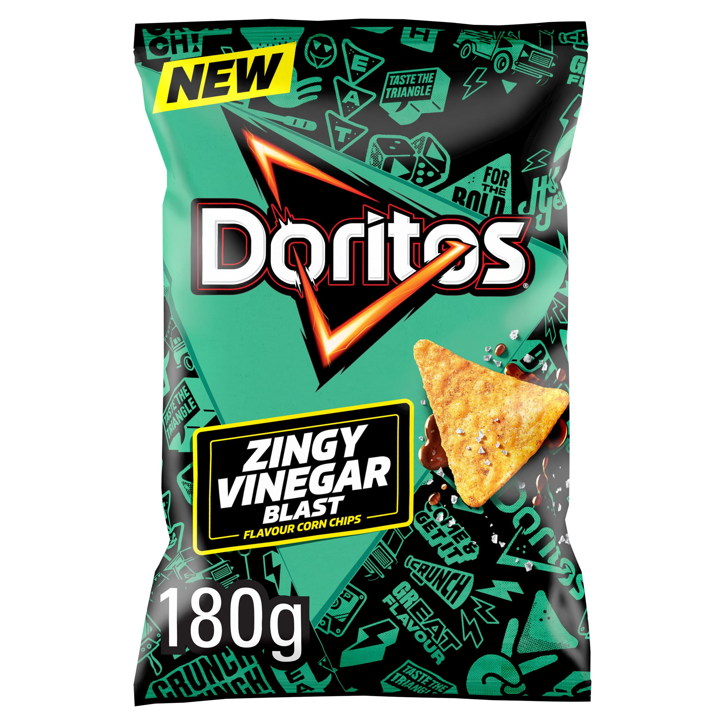 Doritos Zingy Salt & Vinegar Tortilla Chips Sharing Bag Crisps180g