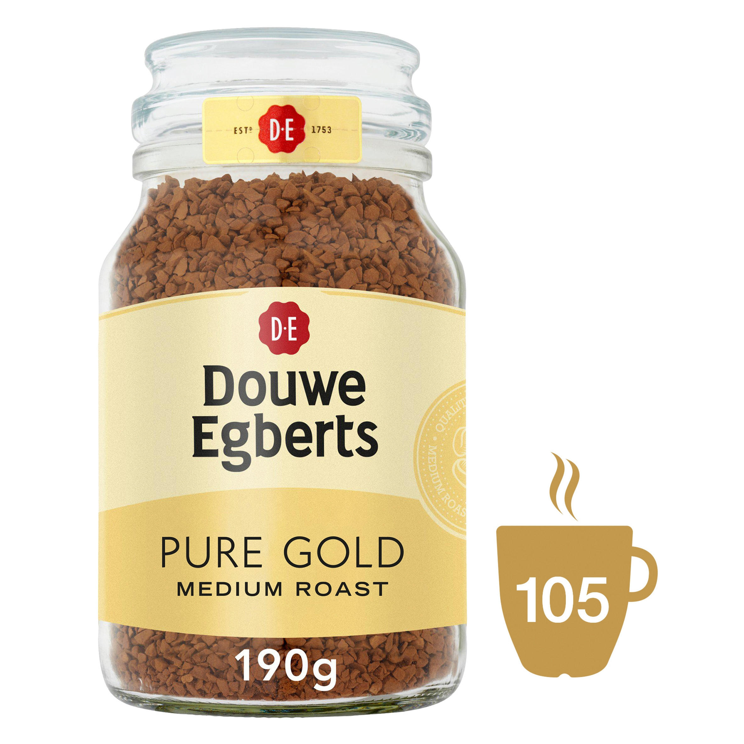Douwe Egberts Pure Gold Medium Roast Coffee 190g