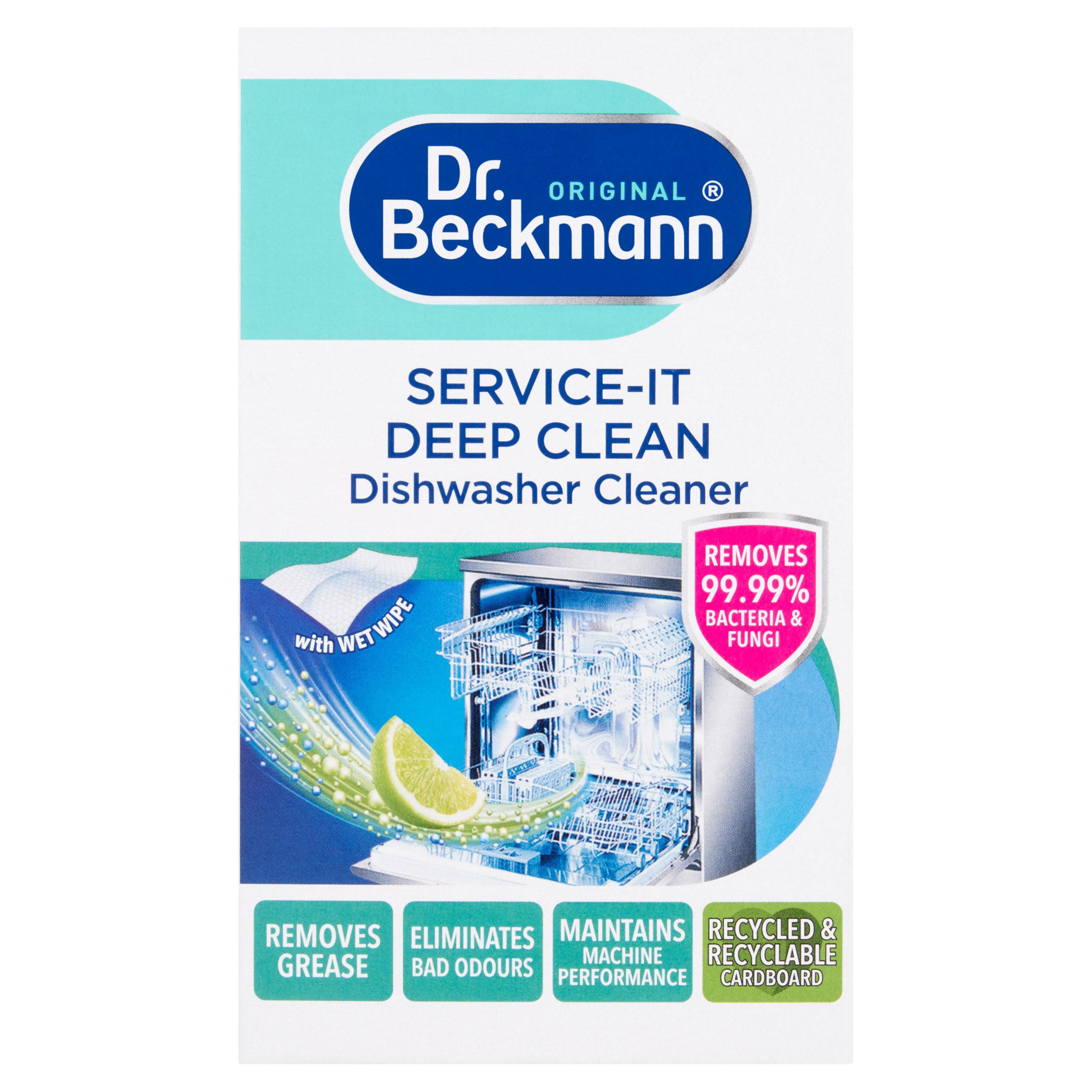 Dr. Beckmann Service-It Deep Clean Dishwasher Cleaner 75g, Washing Up &  Dishwasher Tablets