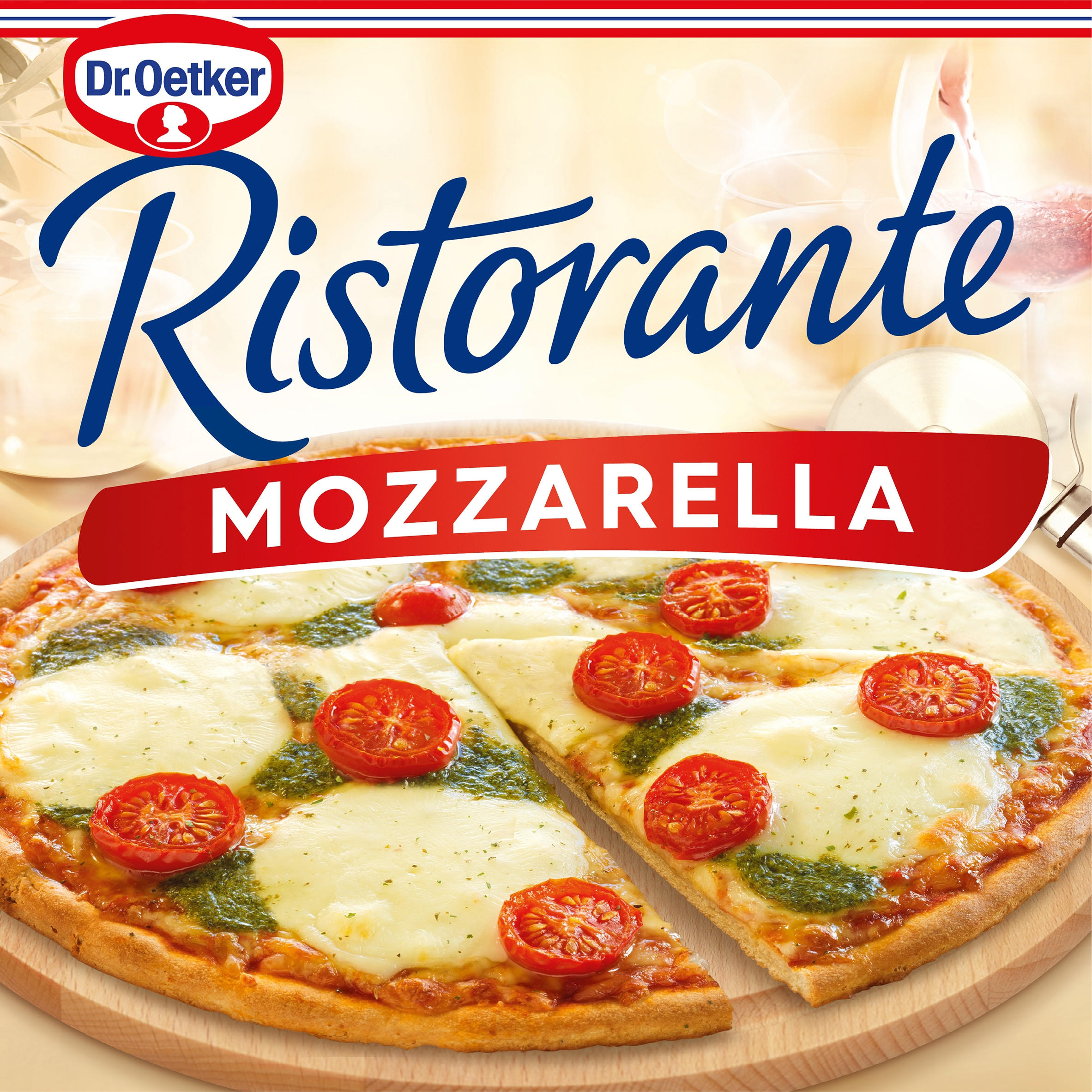 Pizza mozzarella Ristorante Dr. Oetker sin gluten sin lactosa 370 g.