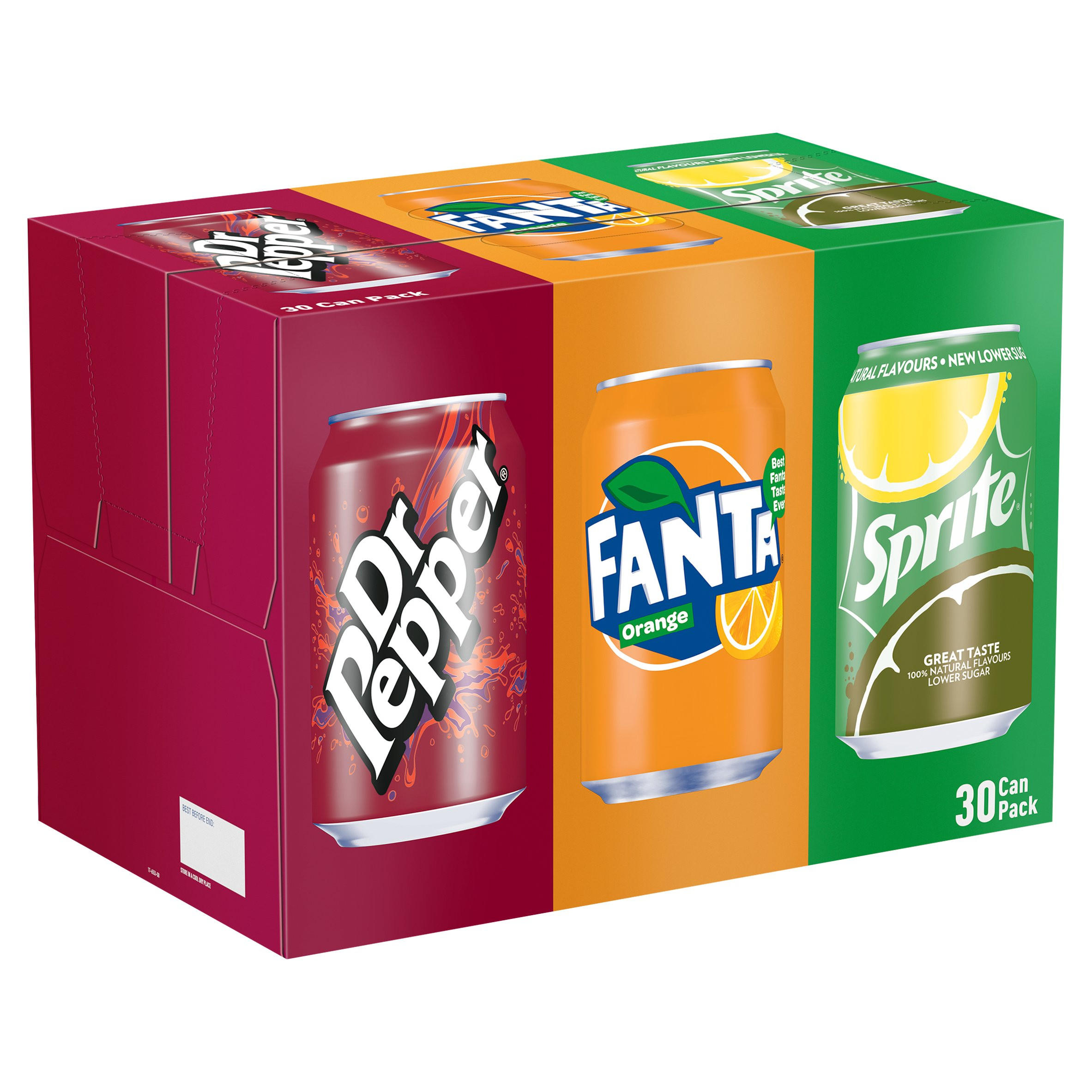 Dr Pepper/Fanta Orange/Sprite Mixed Case 30 x 330ml | Multipacks ...