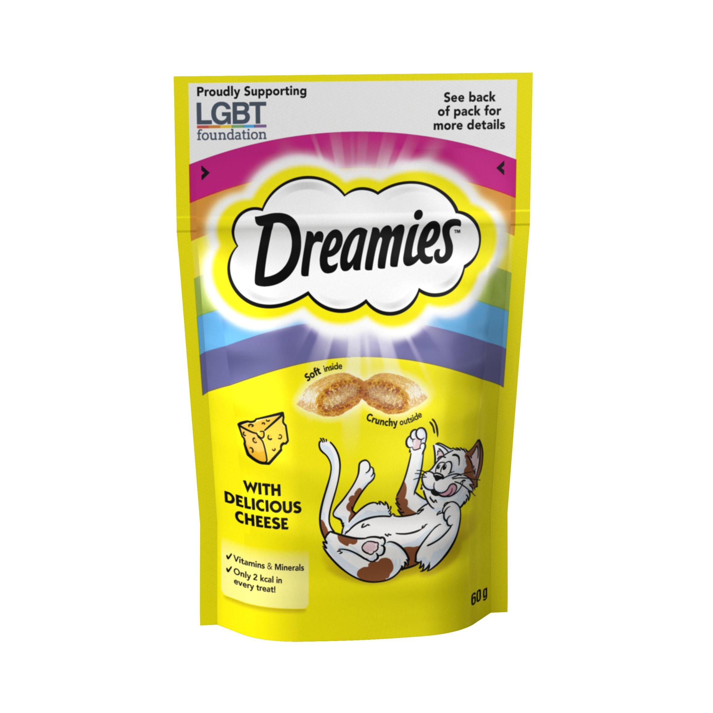 Dreamies Adult 1+ Cat Treats with Cheese 60g Cat Food Iceland Foods