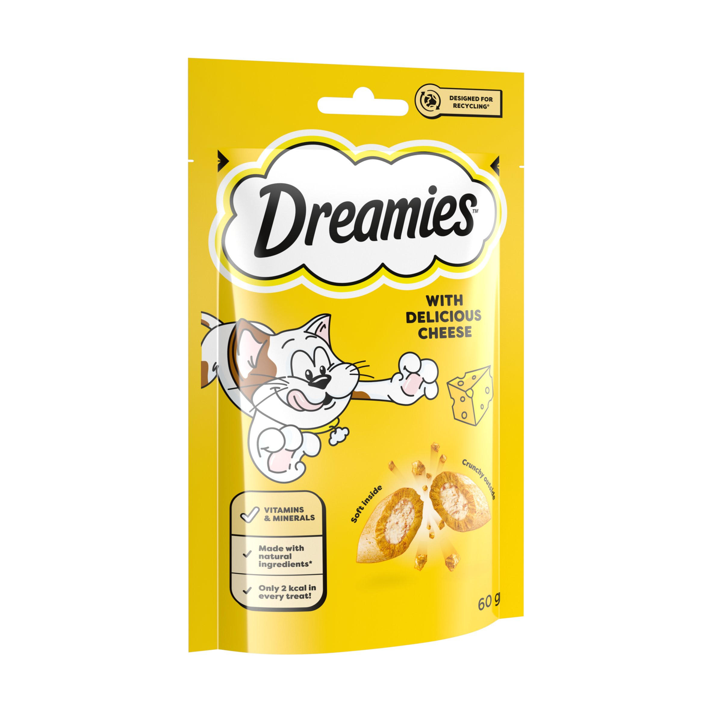Dreamies Mix Cat Treat Biscuits with Cheese & Beef