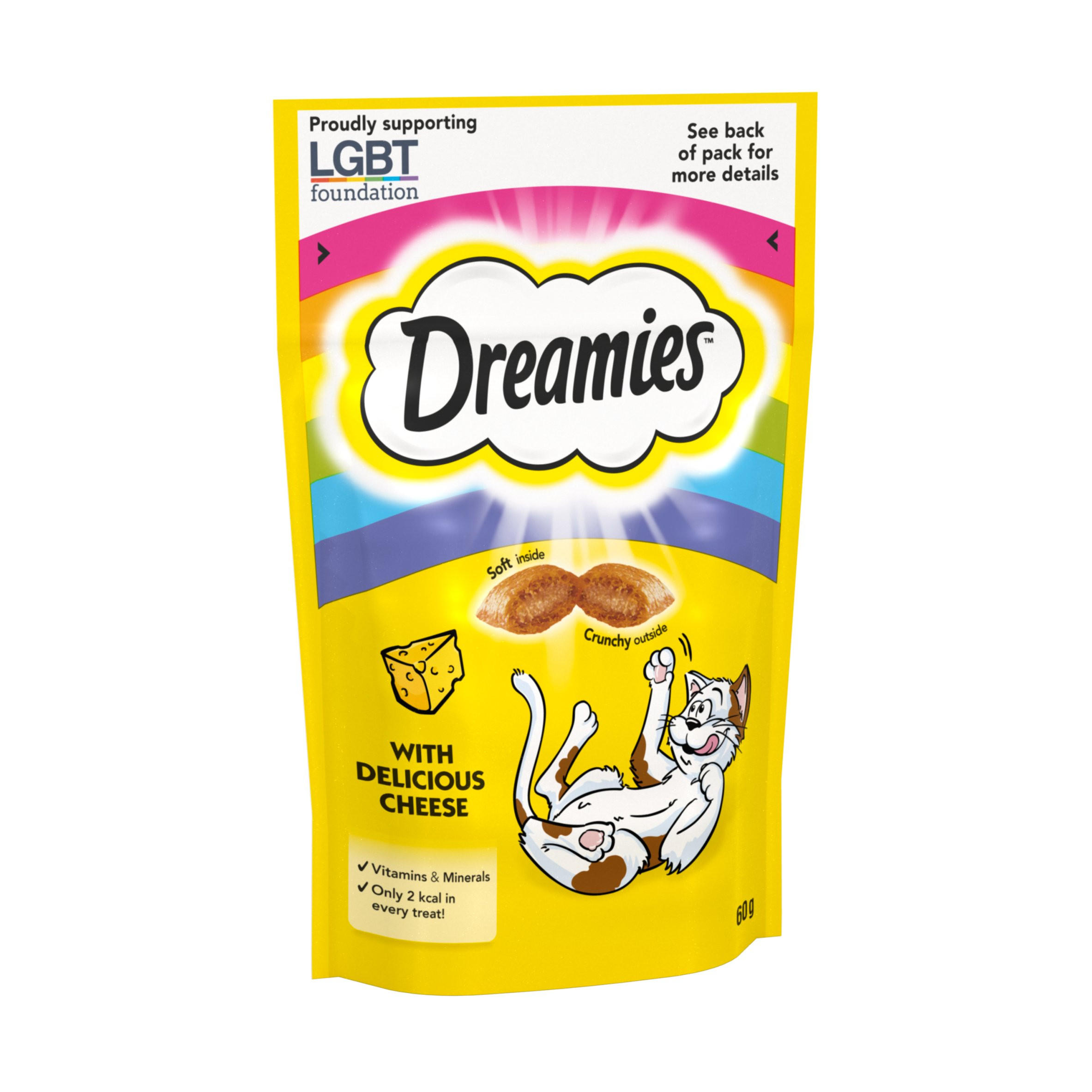 Dreamies Pride Cat Treat Biscuits with Cheese 60g Pets Iceland Foods