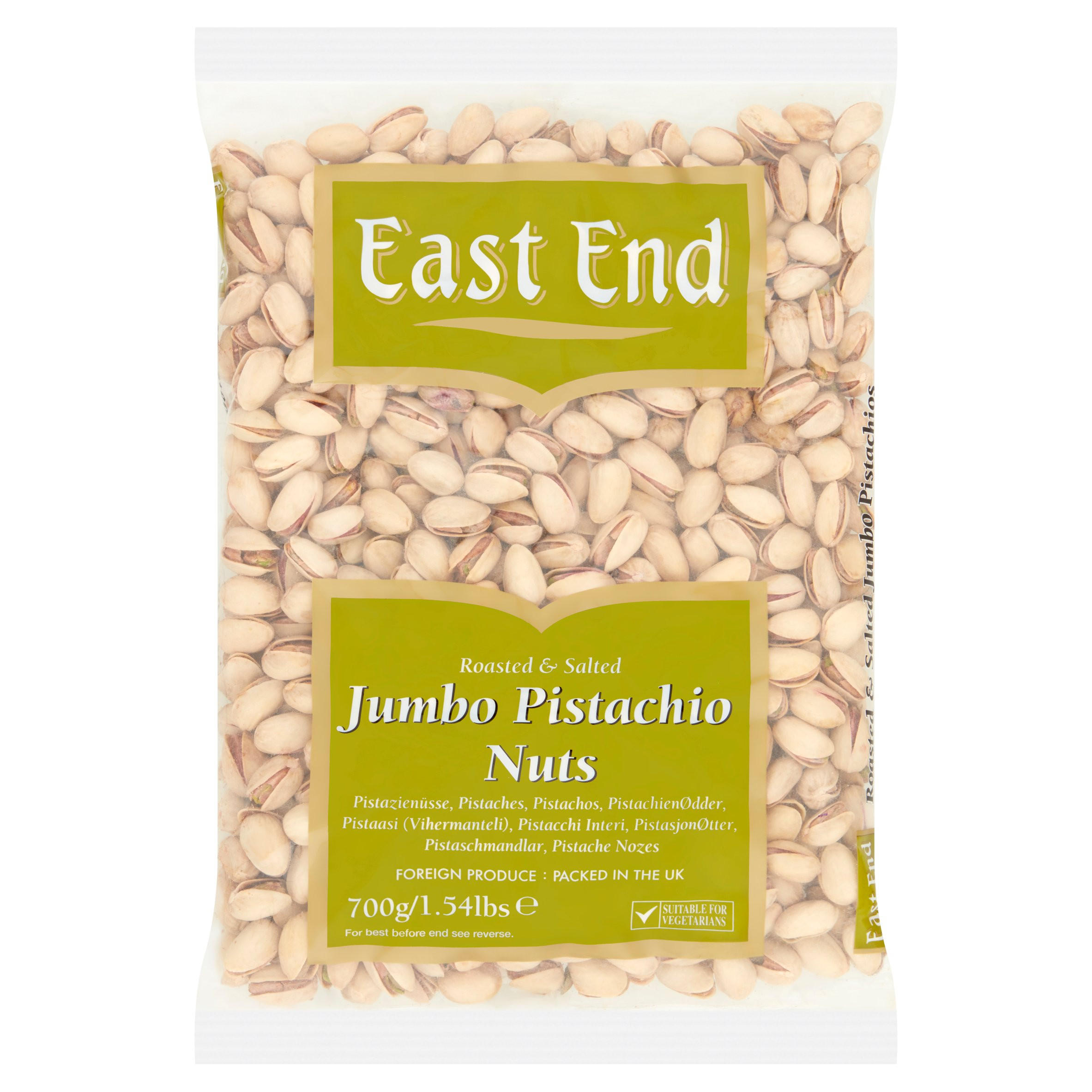 East End Jumbo Pistachio Nuts 700g Nuts & Snacks Iceland Foods