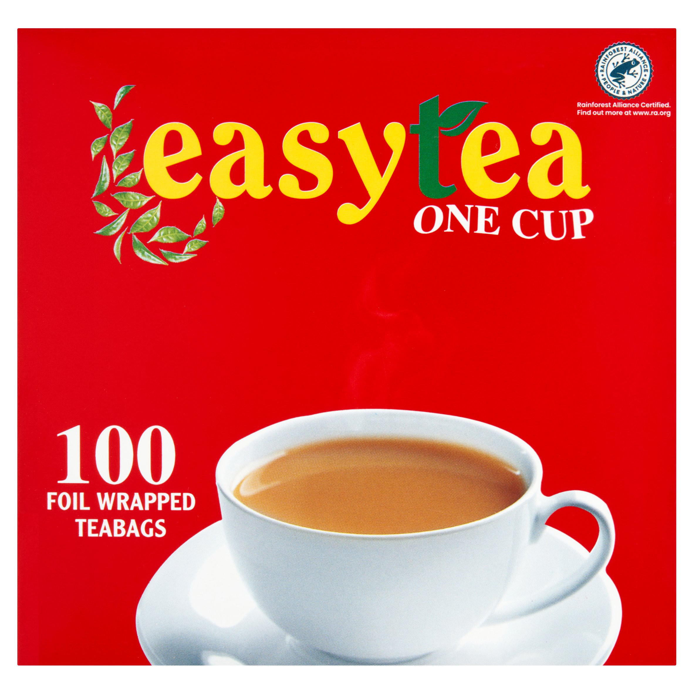 Easytea One Cup 100 Foil Wrapped Teabags 200g
