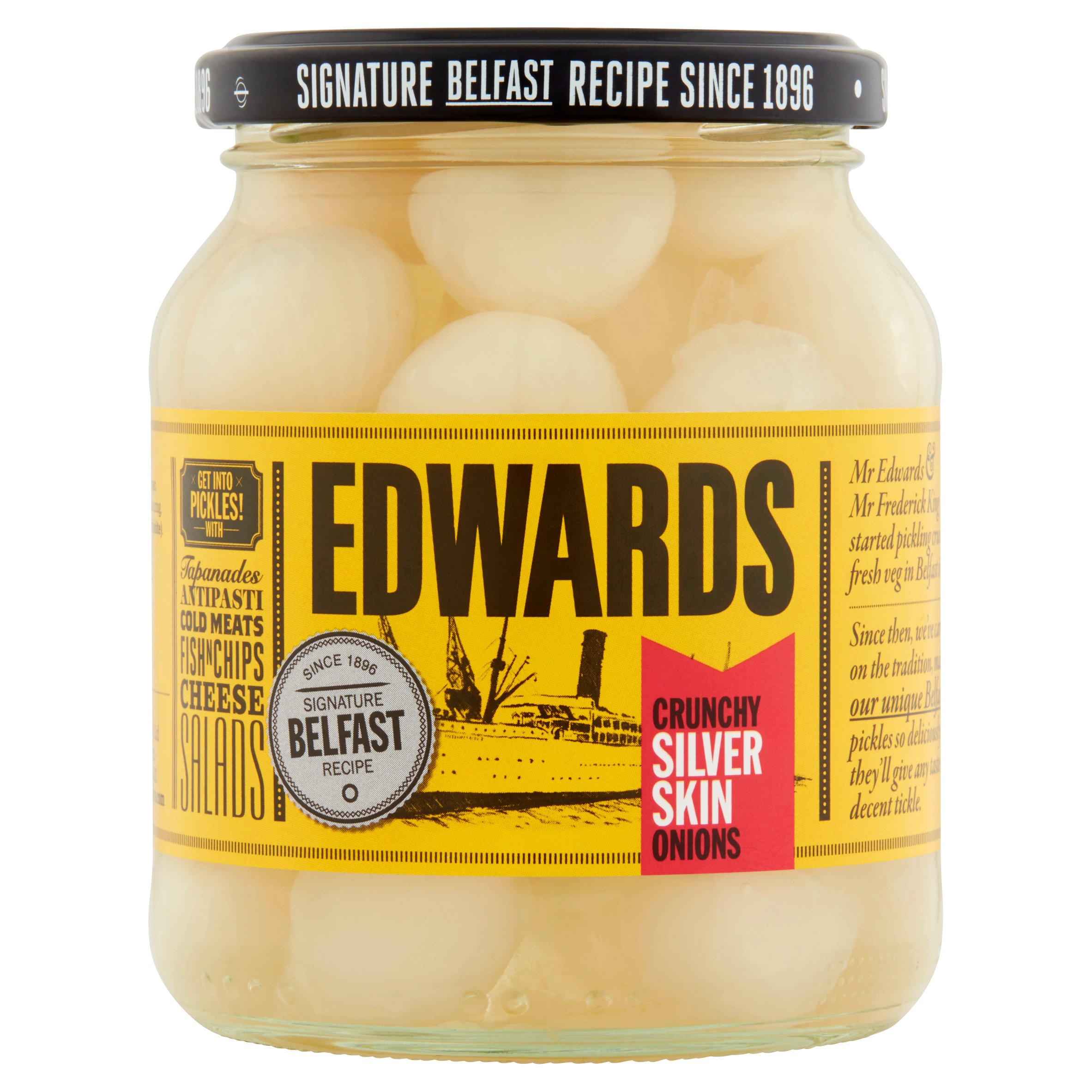 Edwards Crunchy Silver Skin Onions 350g, folic acid free