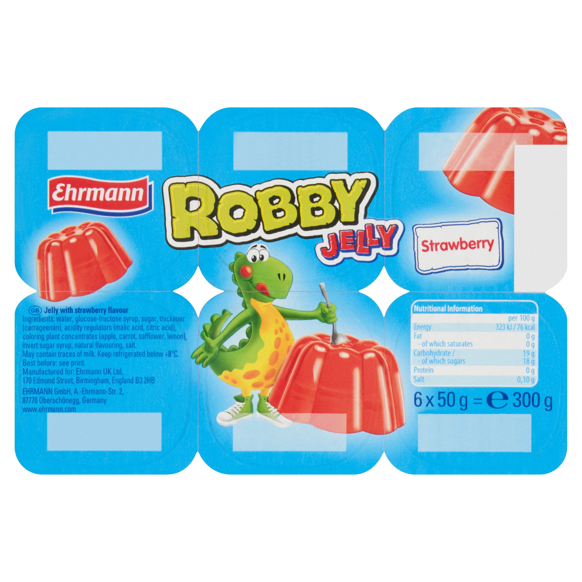 Ehrmann Robby Jelly Strawberry 6 x 50g (300g) Chilled Desserts