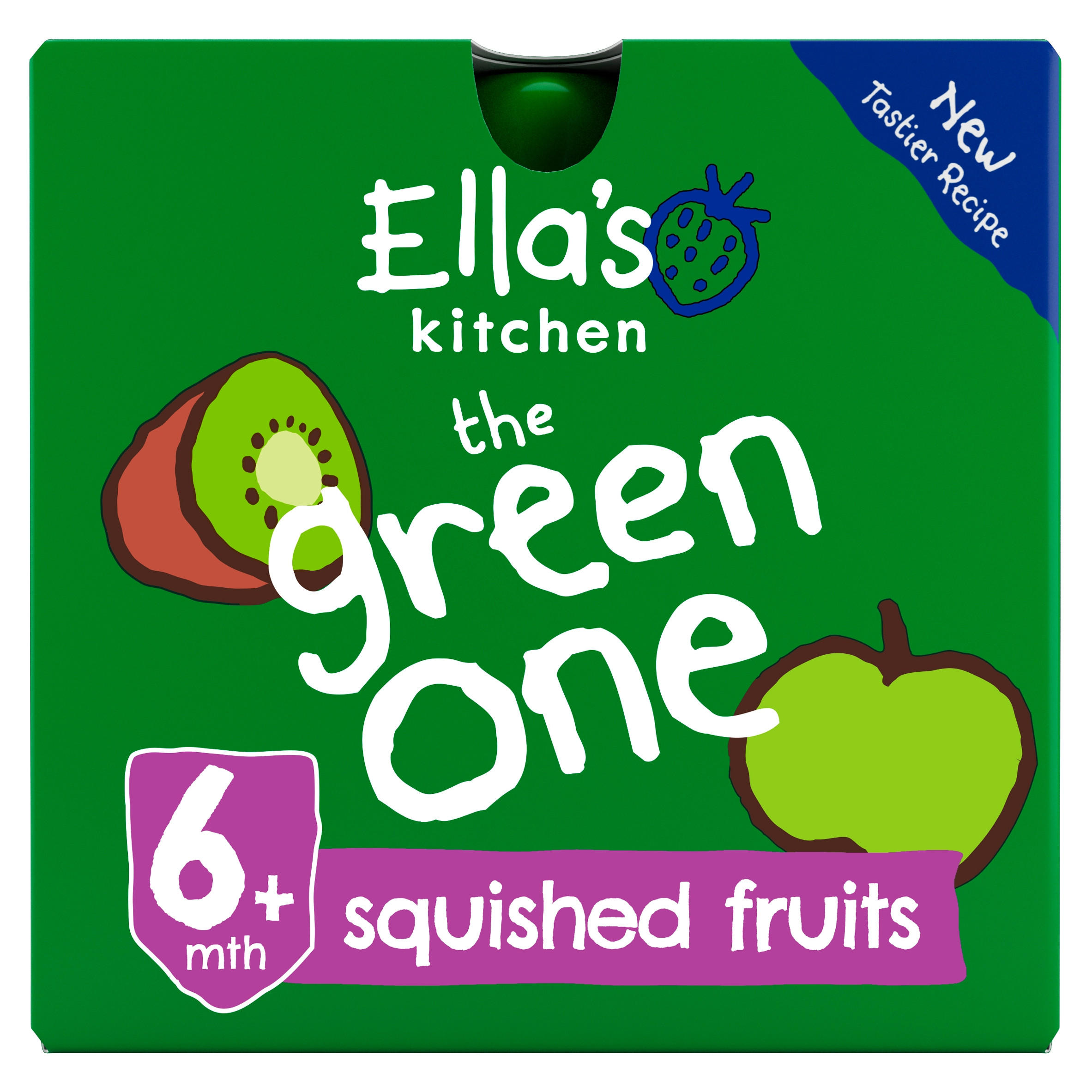 Ella #39 s Kitchen Organic The Green One Squished Smoothie Fruits 5 x 90g