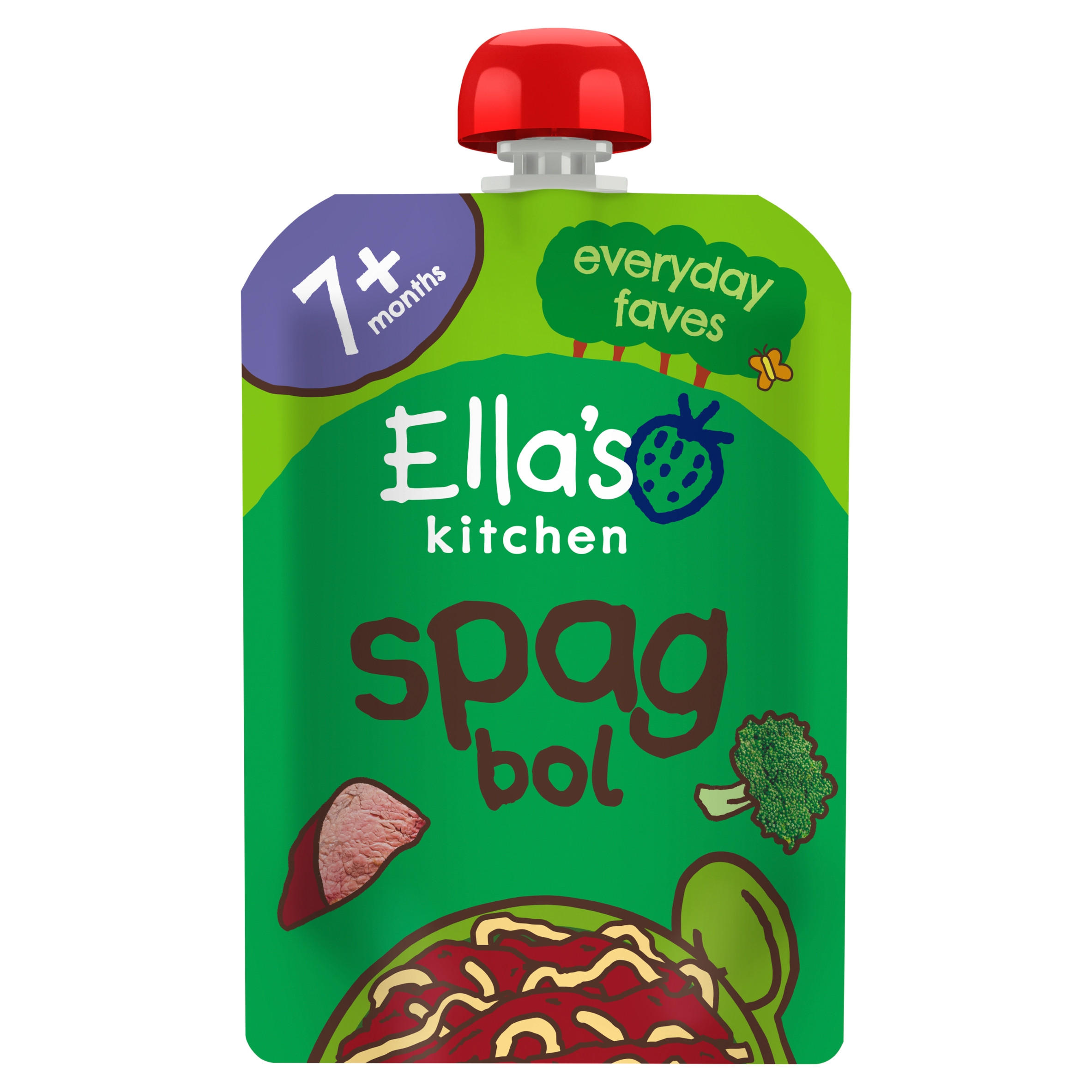 Ellas Kitchen Lip Smacking Spag Bol With A Sprinkle Of Cheese Stage 2 From 7 Months 130G
