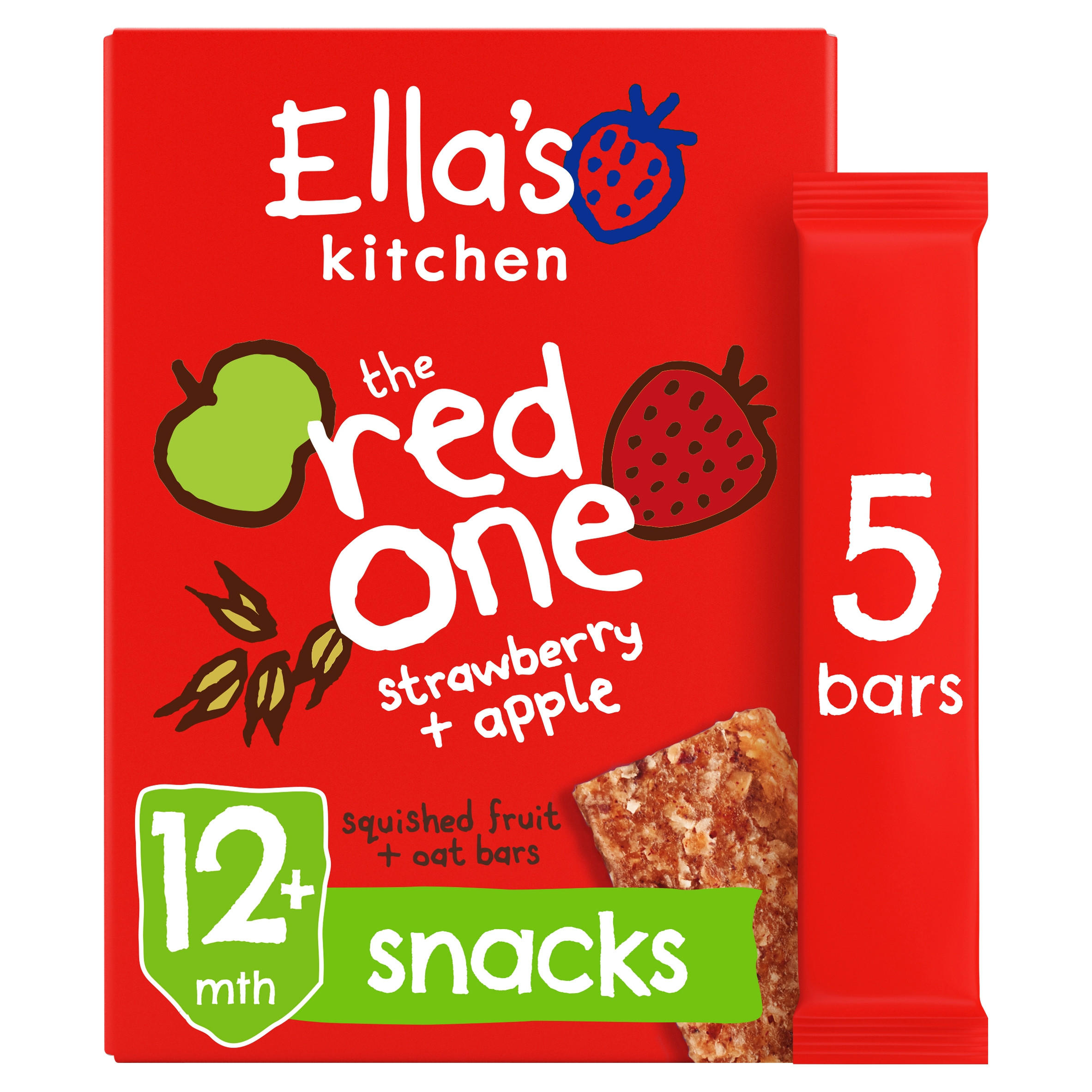 Ella's Kitchen The Red One Strawberry + Apple from 12 Months 5 x 25g