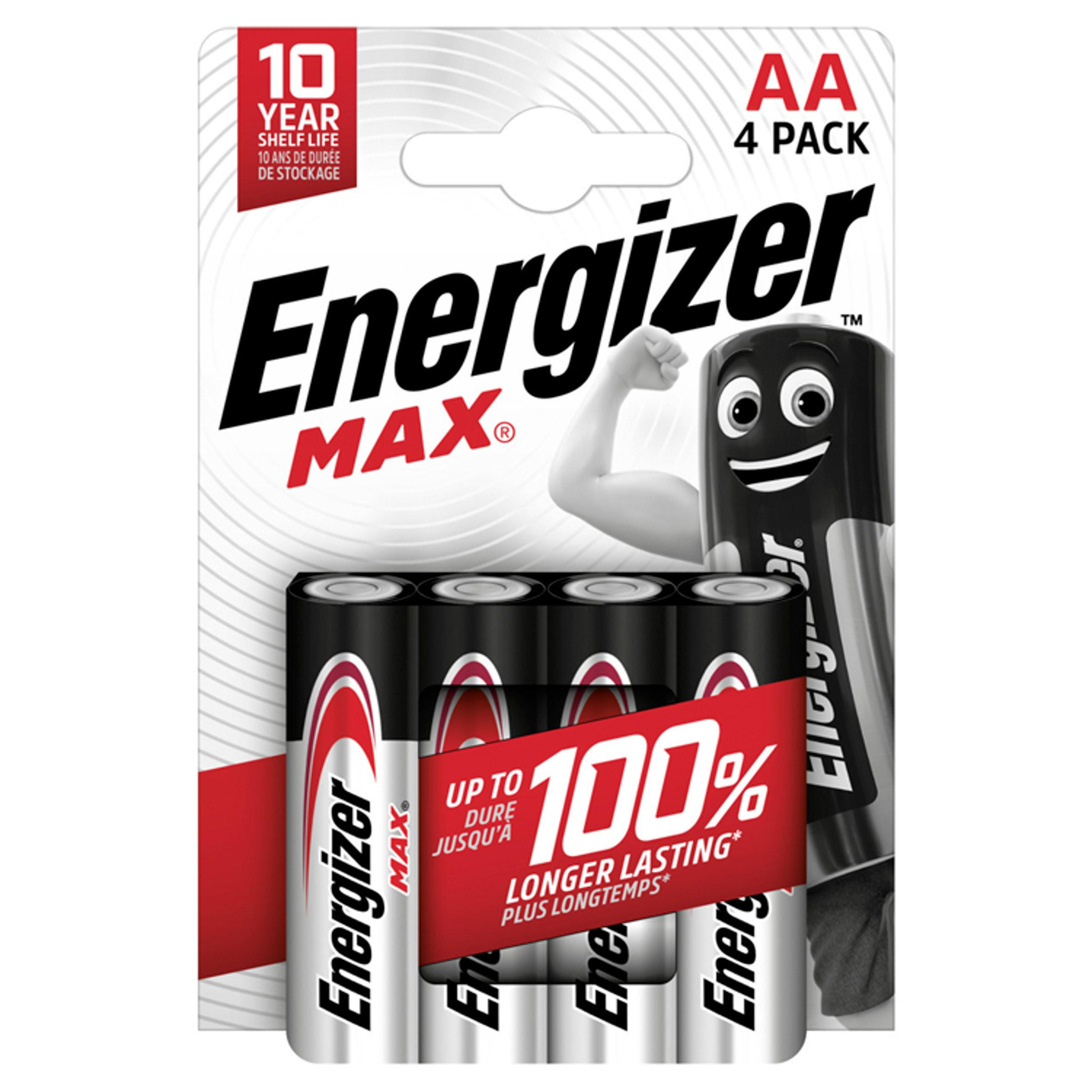 Energizer Max Aa Batteries Alkaline 4 Pack Home Accessories