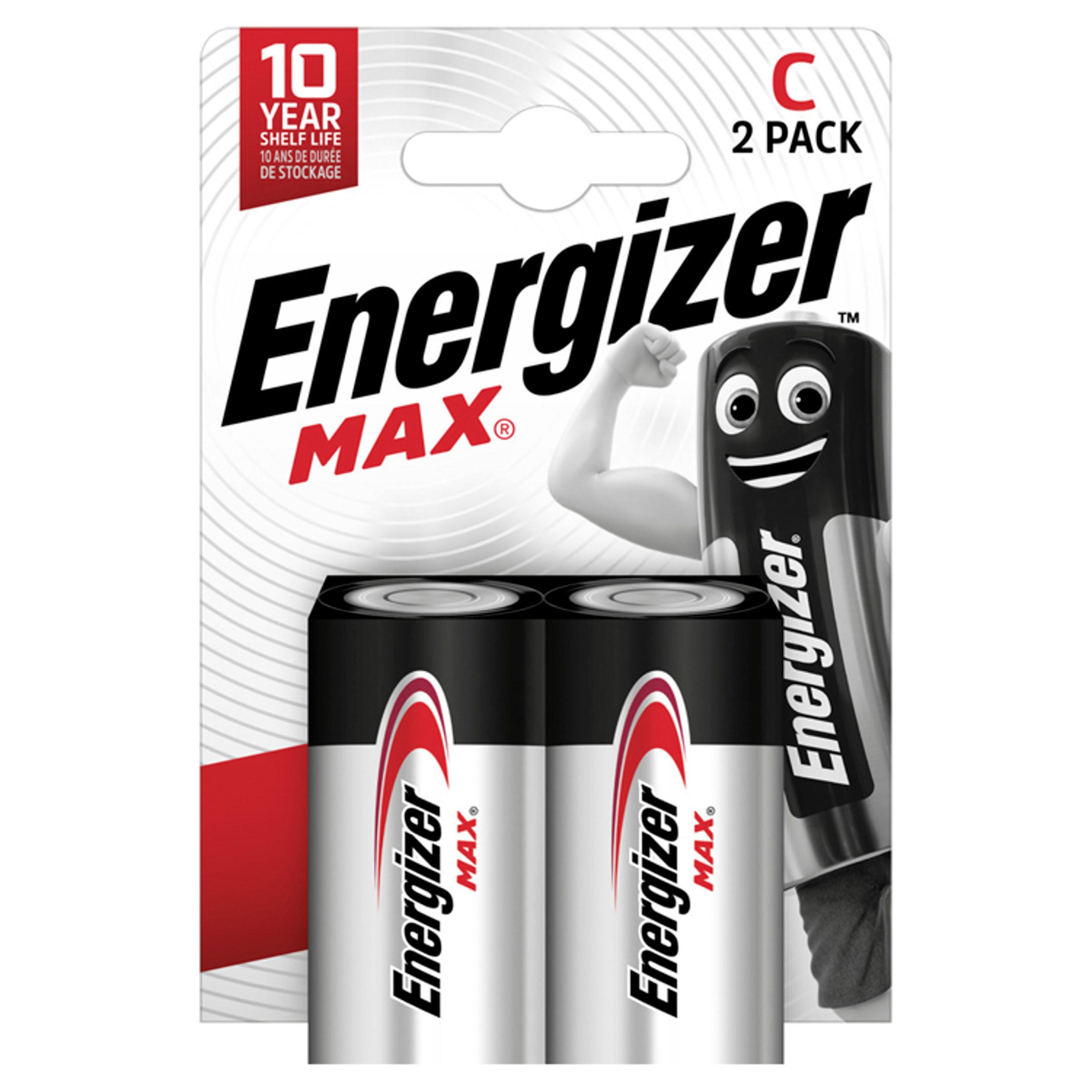 Energizer Max C Batteries Alkaline 2 Pack Home Accessories Iceland Foods