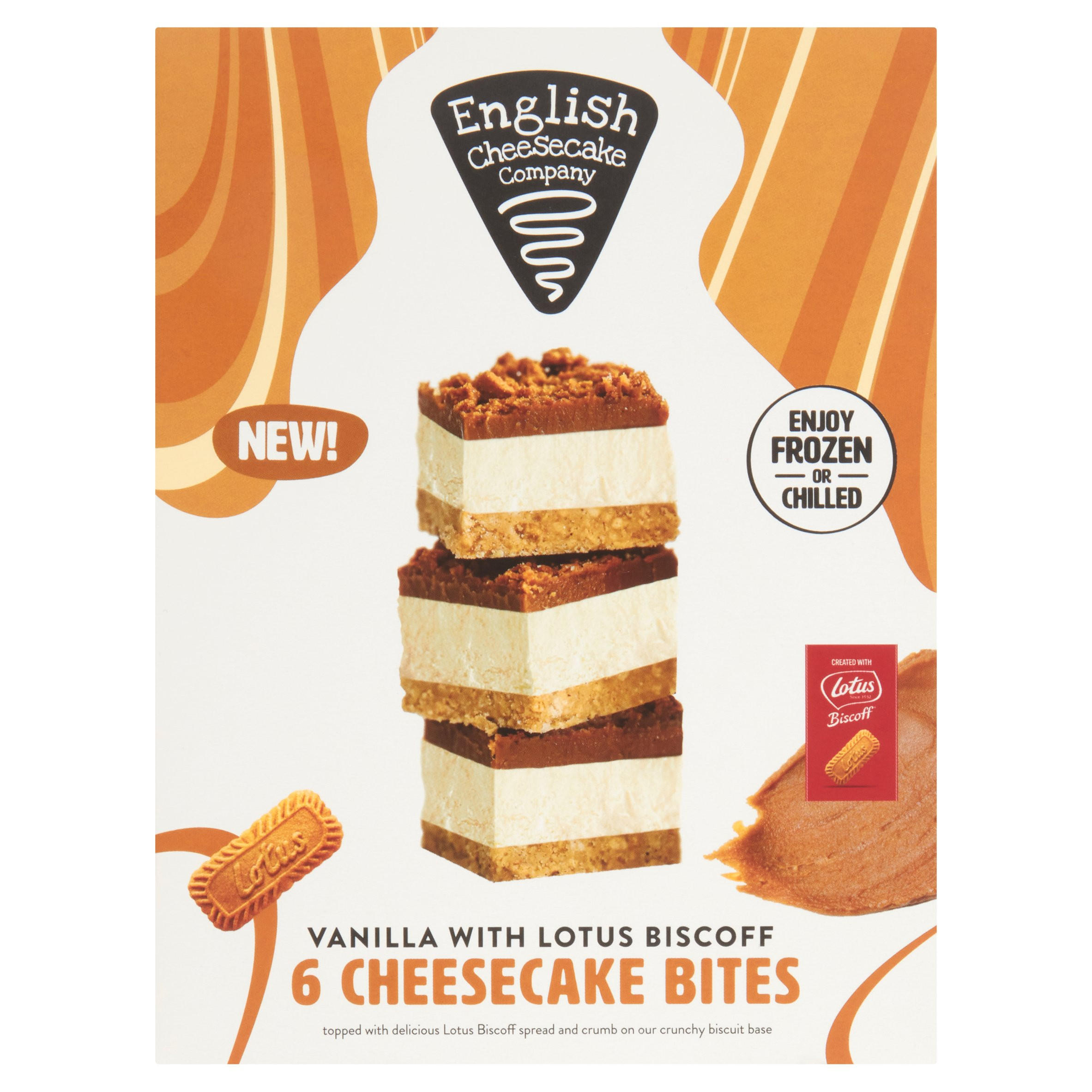 English Cheesecake Company Vanilla with Lotus Biscoff Cheesecake Bites