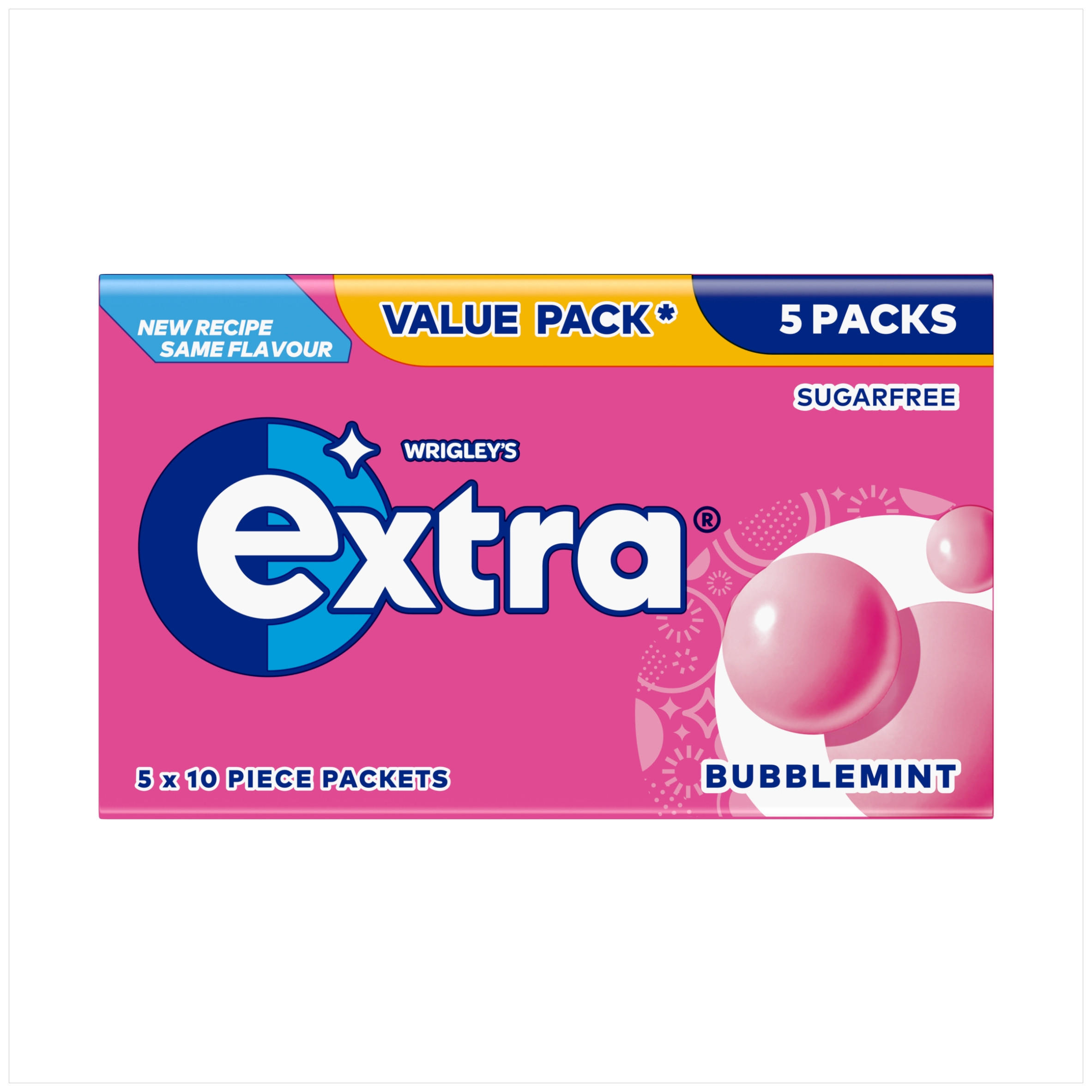Extra Bubblemint Chewing Gum Multipack x 5pcks