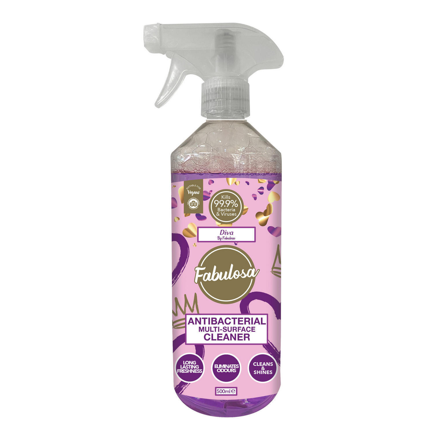 Fabulosa Antibacterial MultiSurface Cleaner Diva 500ml Multipurpose