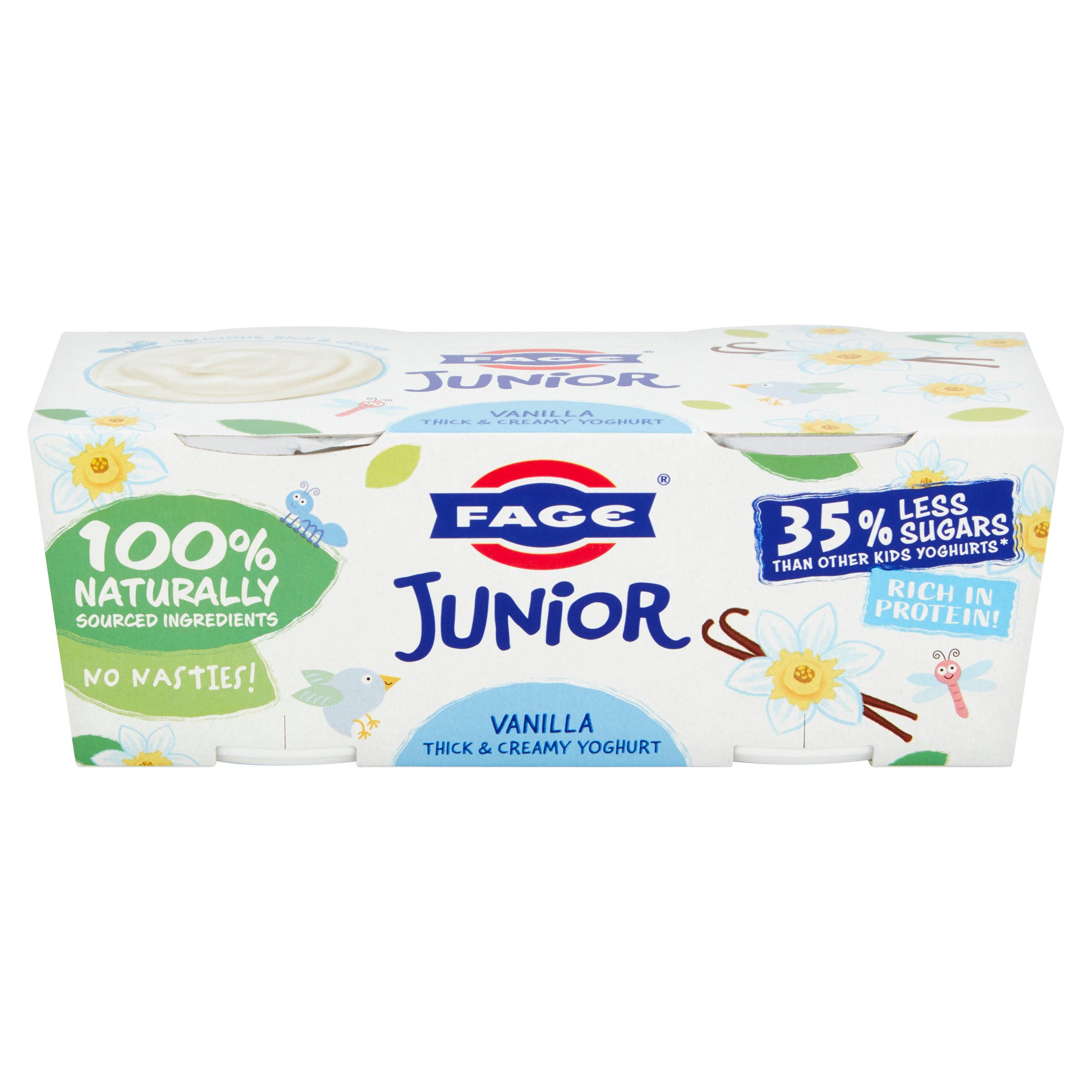 Fage Junior Vanilla Thick & Creamy Yoghurt 2 x 100g (200g) Kids