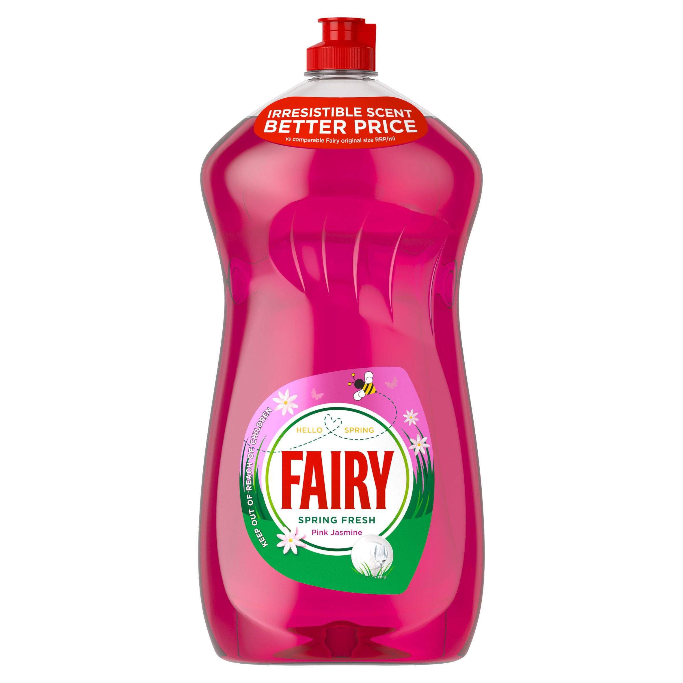 Fairy Clean & Fresh Washing Up Liquid Pink Jasmine 1190ML Washing Up