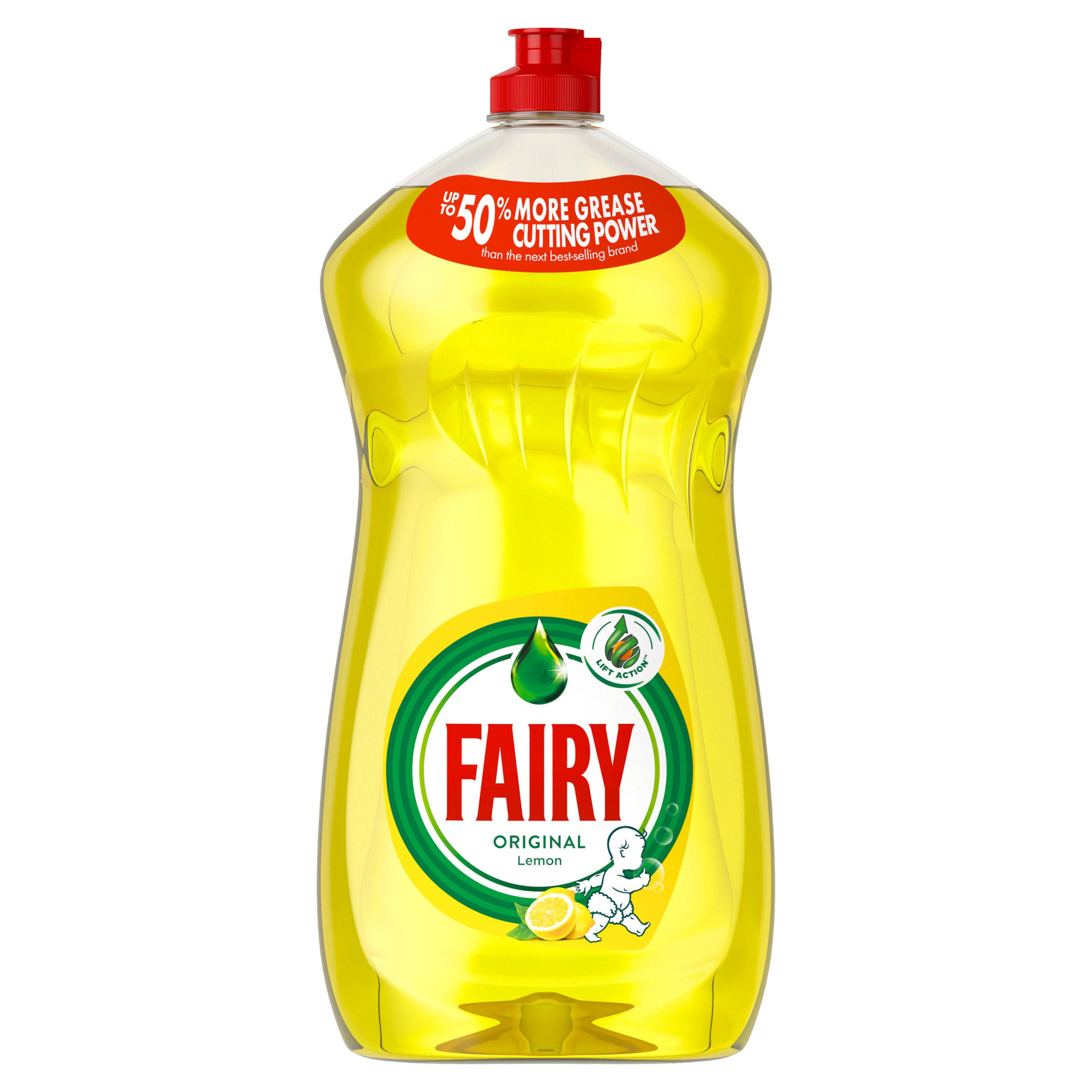 Fairy Original Lemon Washing Up Liquid with LiftAction 1190 ML