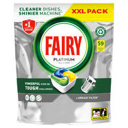 Fairy Platinum All In One Dishwasher Tablets Lemon 59 Tablets Fairy Platinum All In One Dishwasher Tablets Lemon 59 Tablets