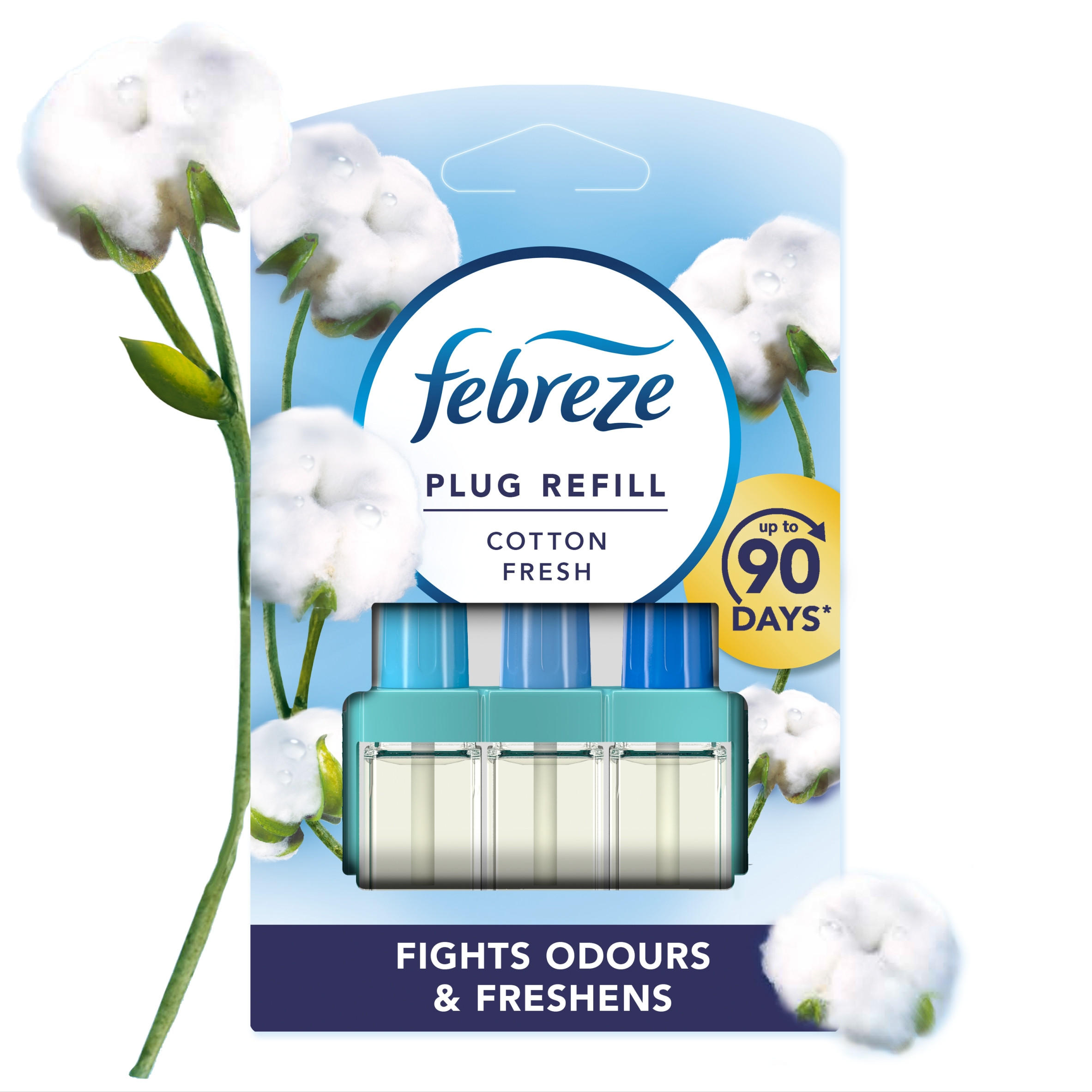 Febreze 3volution Air Freshener Plug In Refill Cotton Fresh 20ml 58760 T551 