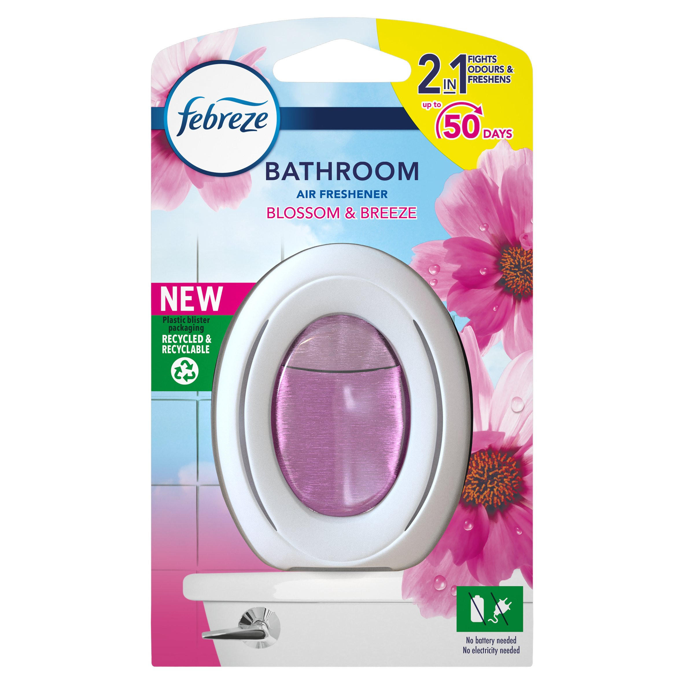 Febreze Bathroom, Continuous Air Freshener Blossom & Breeze 1 Count ...