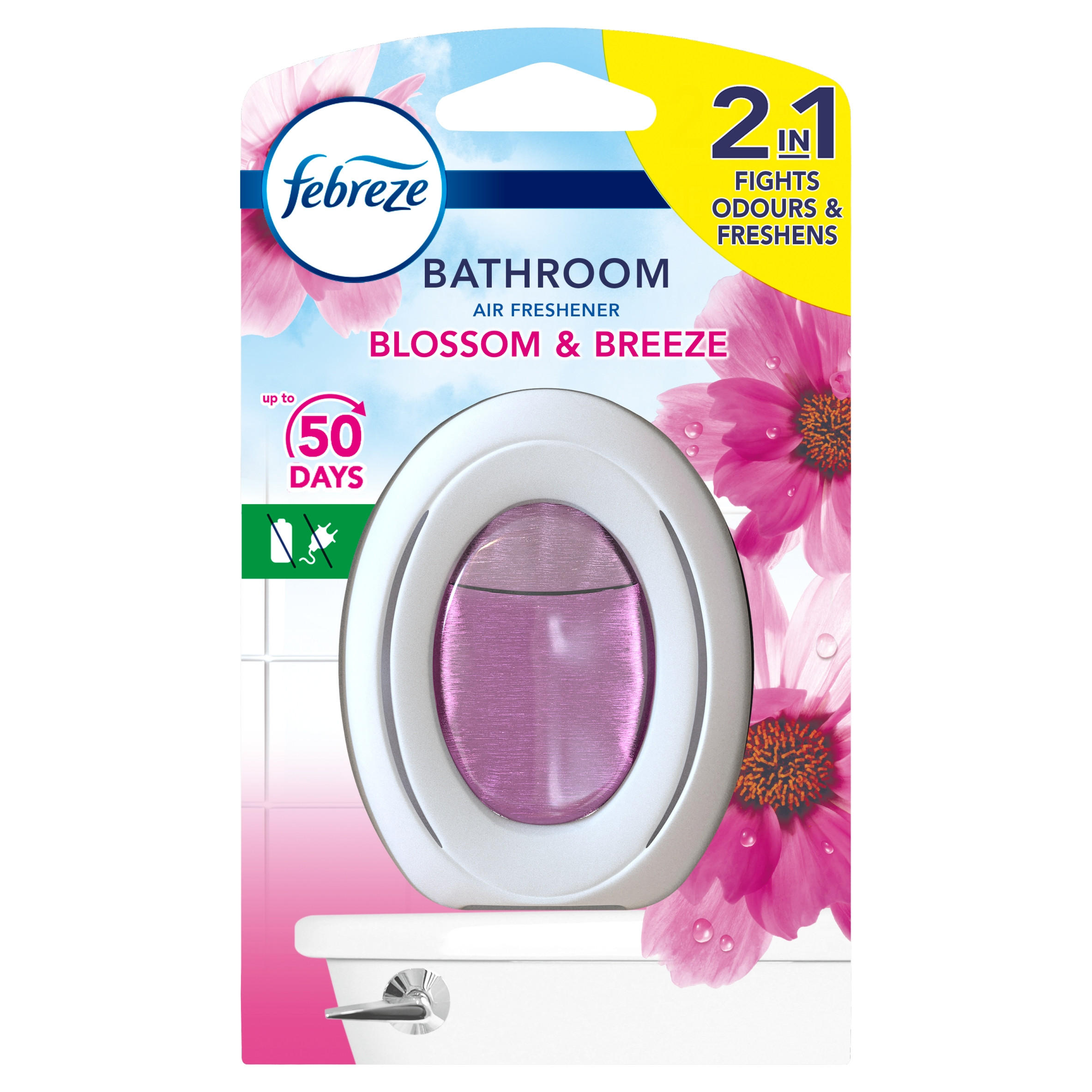 Febreze Bathroom, Continuous Air Freshener Blossom & Breeze 1 Count ...