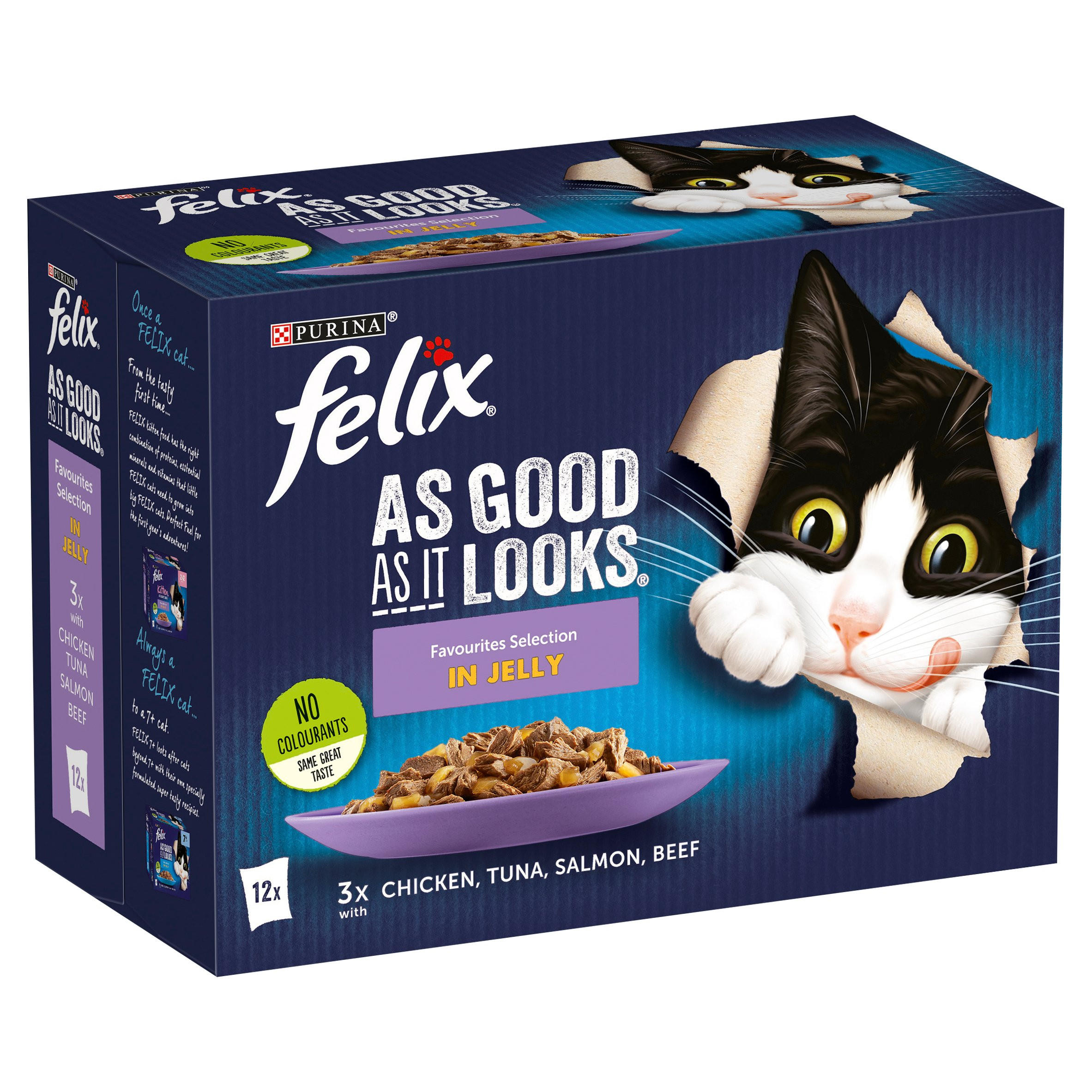 FELIX AS GOOD AS IT LOOKS Favourites Selection in Jelly Wet Cat Food 12x100g