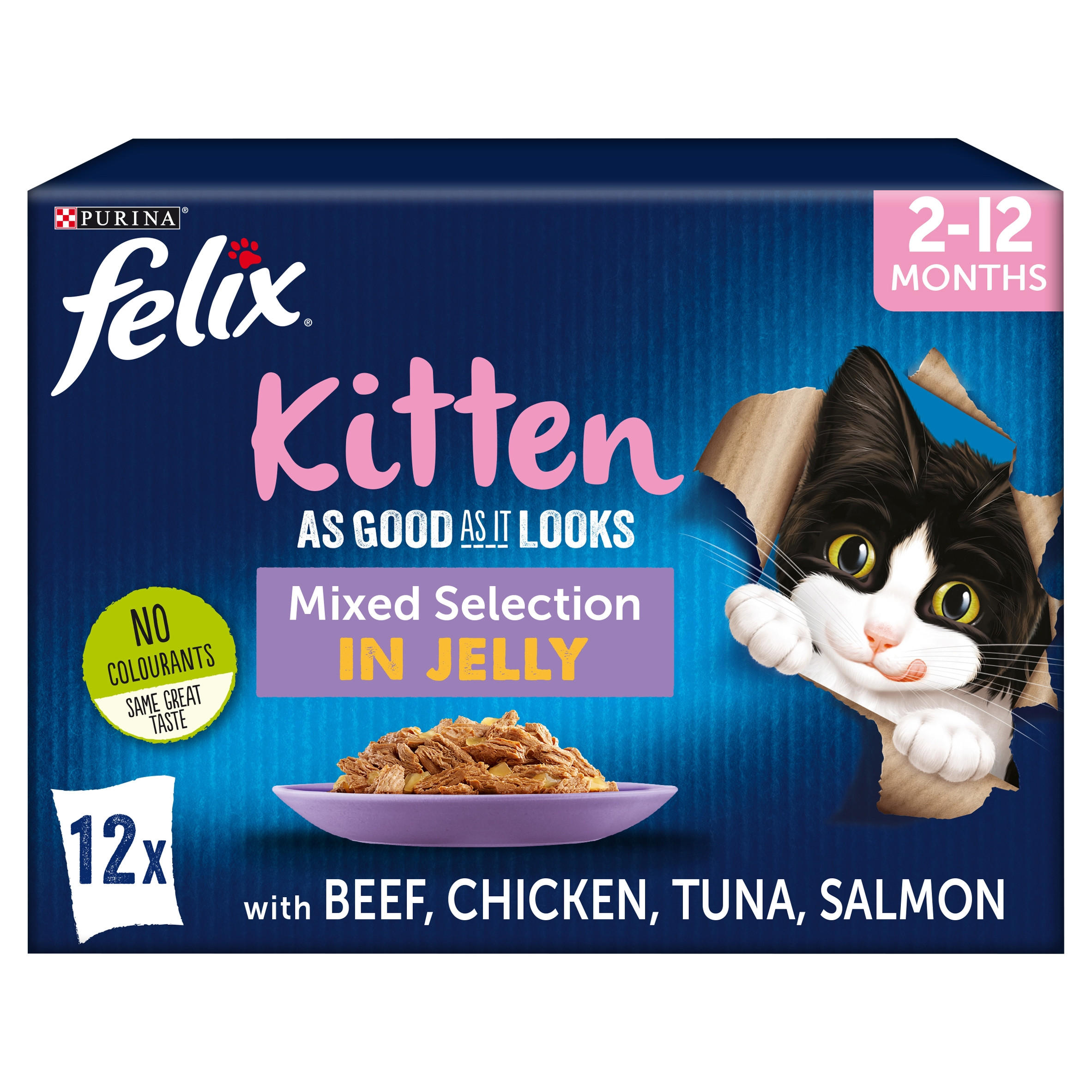 Felix As Good As It Looks Kitten Mixed Selection In Jelly Wet Cat Food
