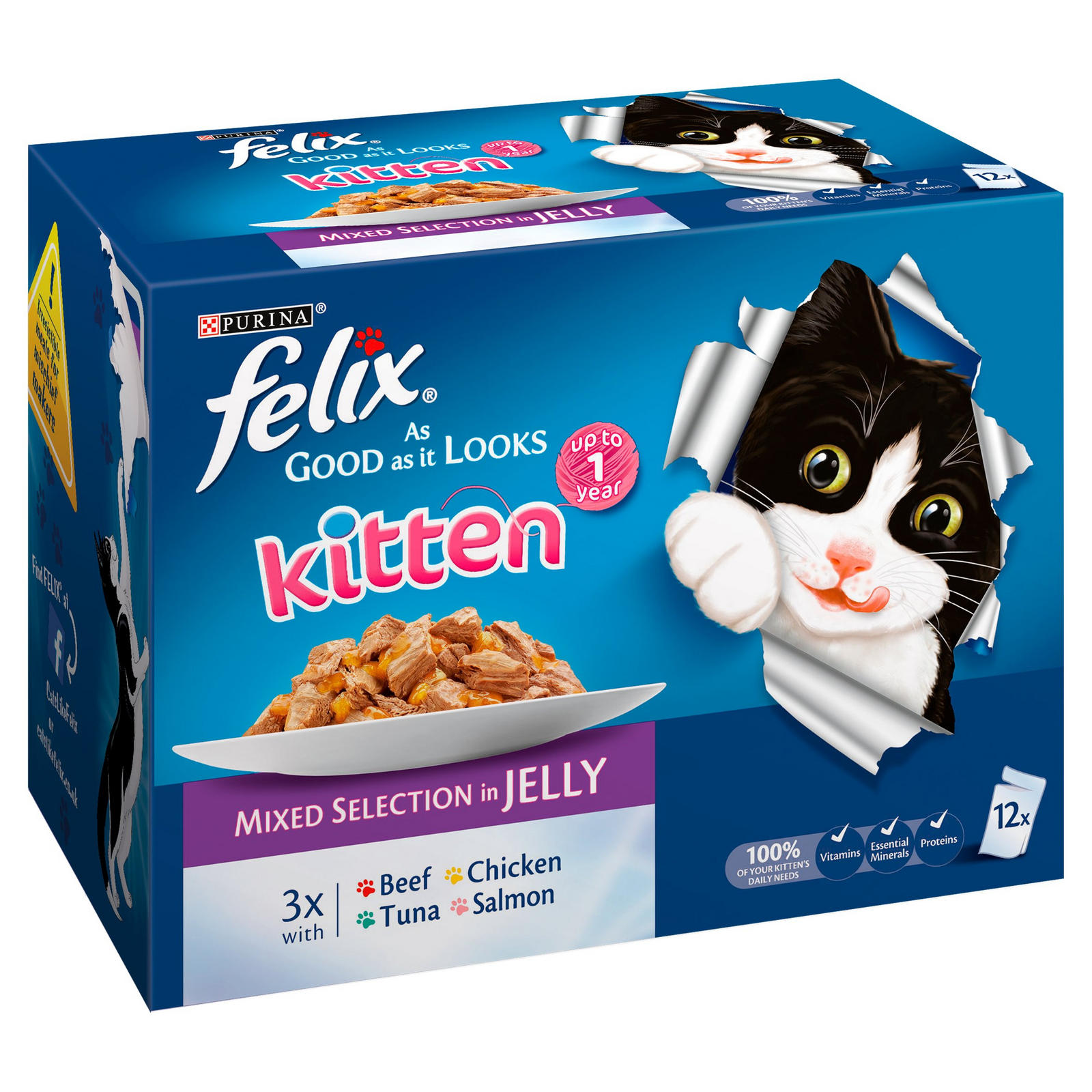 FELIX AS GOOD AS IT LOOKS Kitten Mixed Selection in Jelly Wet Cat Food