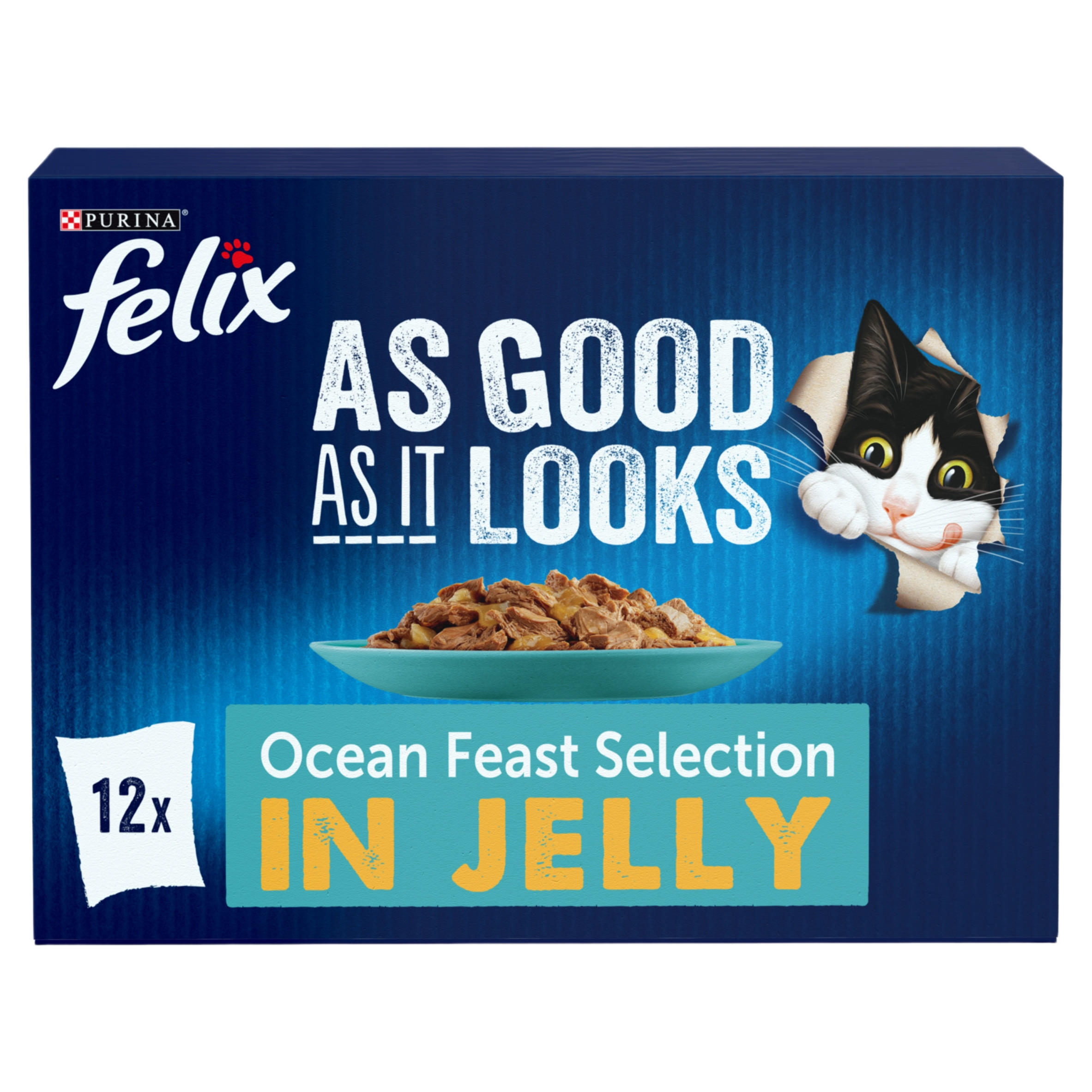 FELIX As Good As it Looks Ocean Feasts in Jelly Wet Cat Food