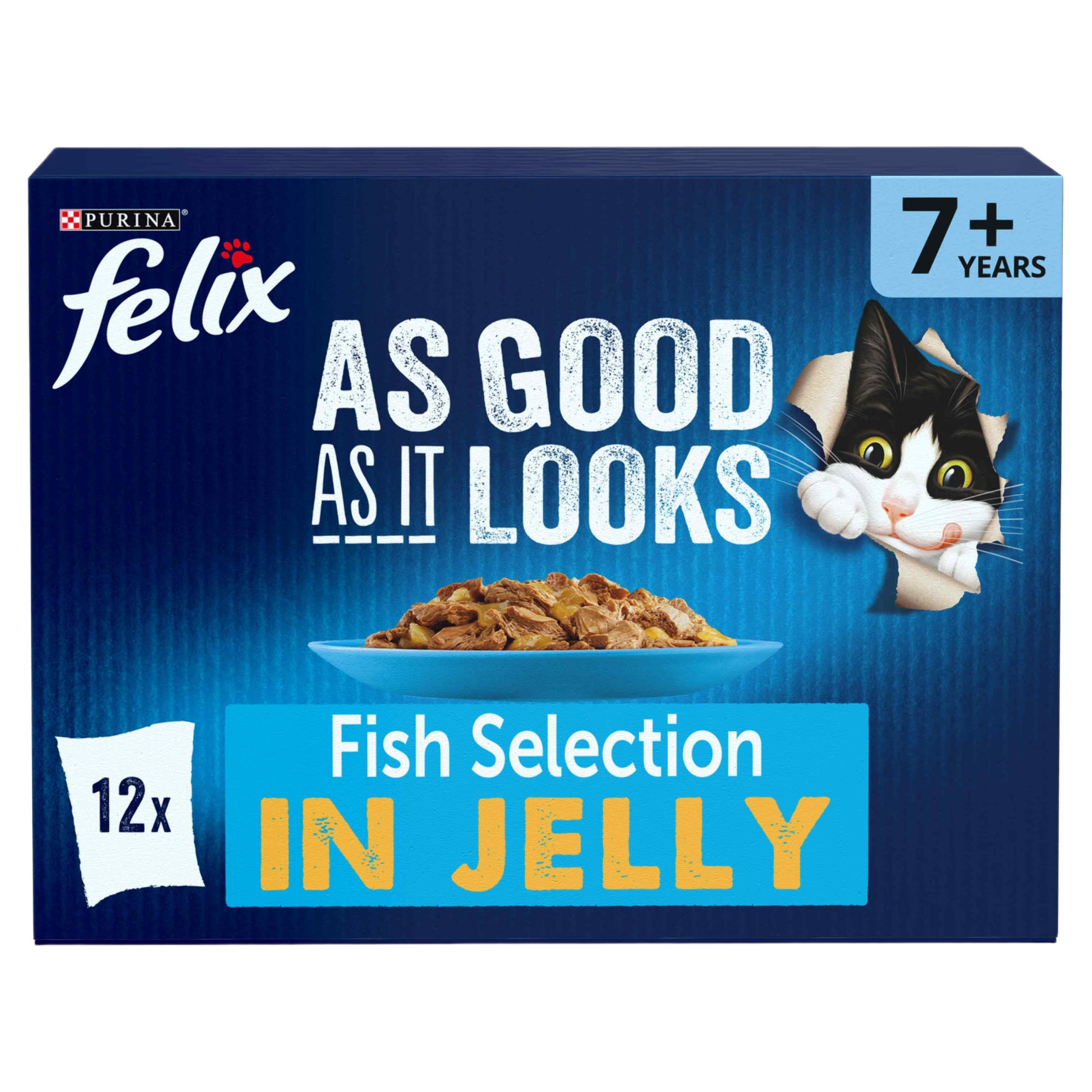 As Good As it Looks Senior 7+ Mixed in Jelly Wet Cat Food 12x85g