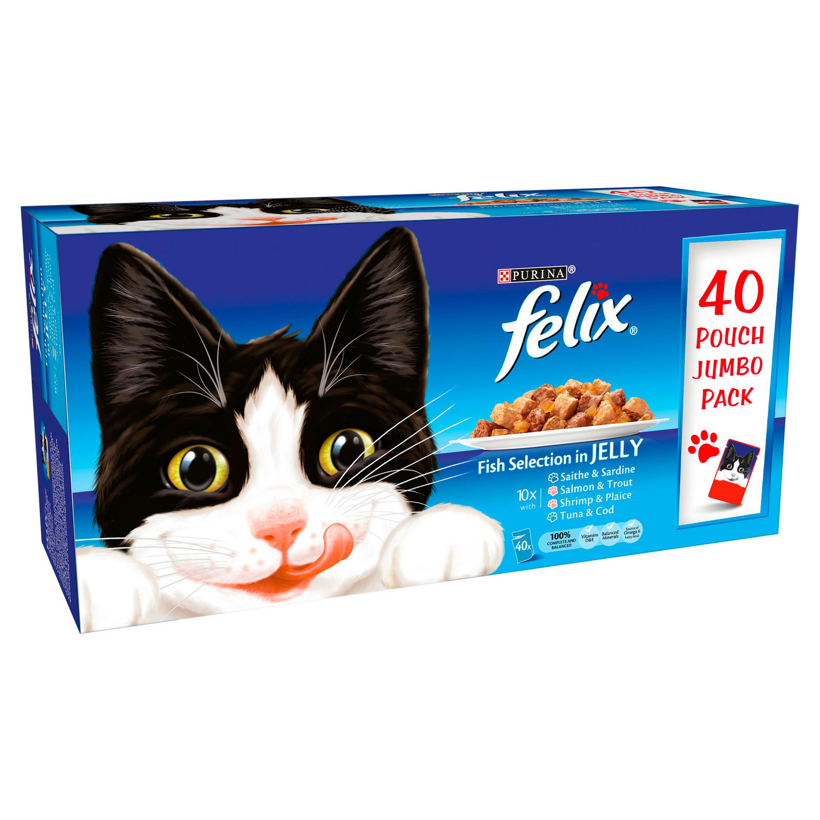 Felix Cat Food Fish Selection in Jelly 40 x 100g Cat Food Iceland Foods