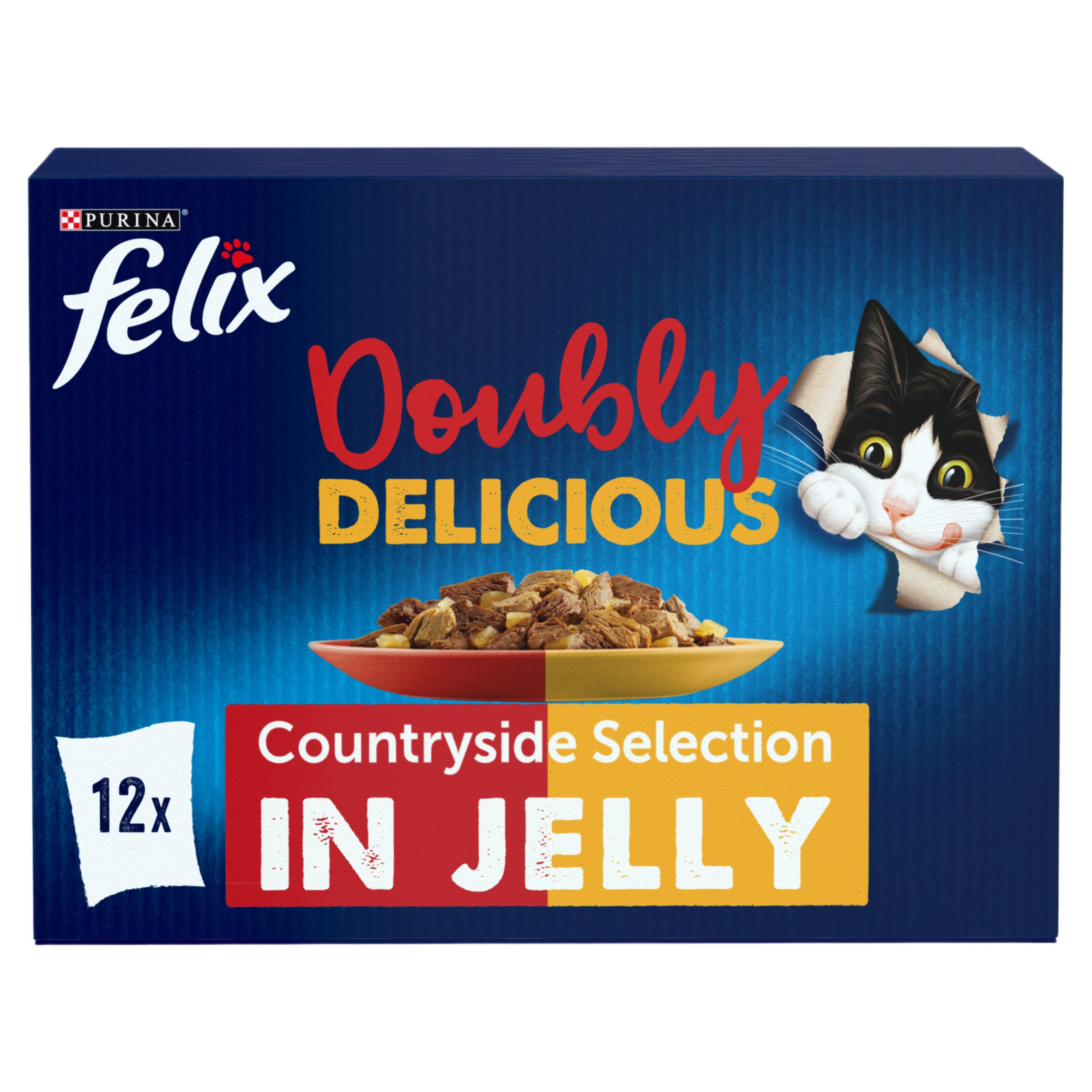 FELIX Doubly Delicious Countryside Selection Wet Cat Food 12x85g