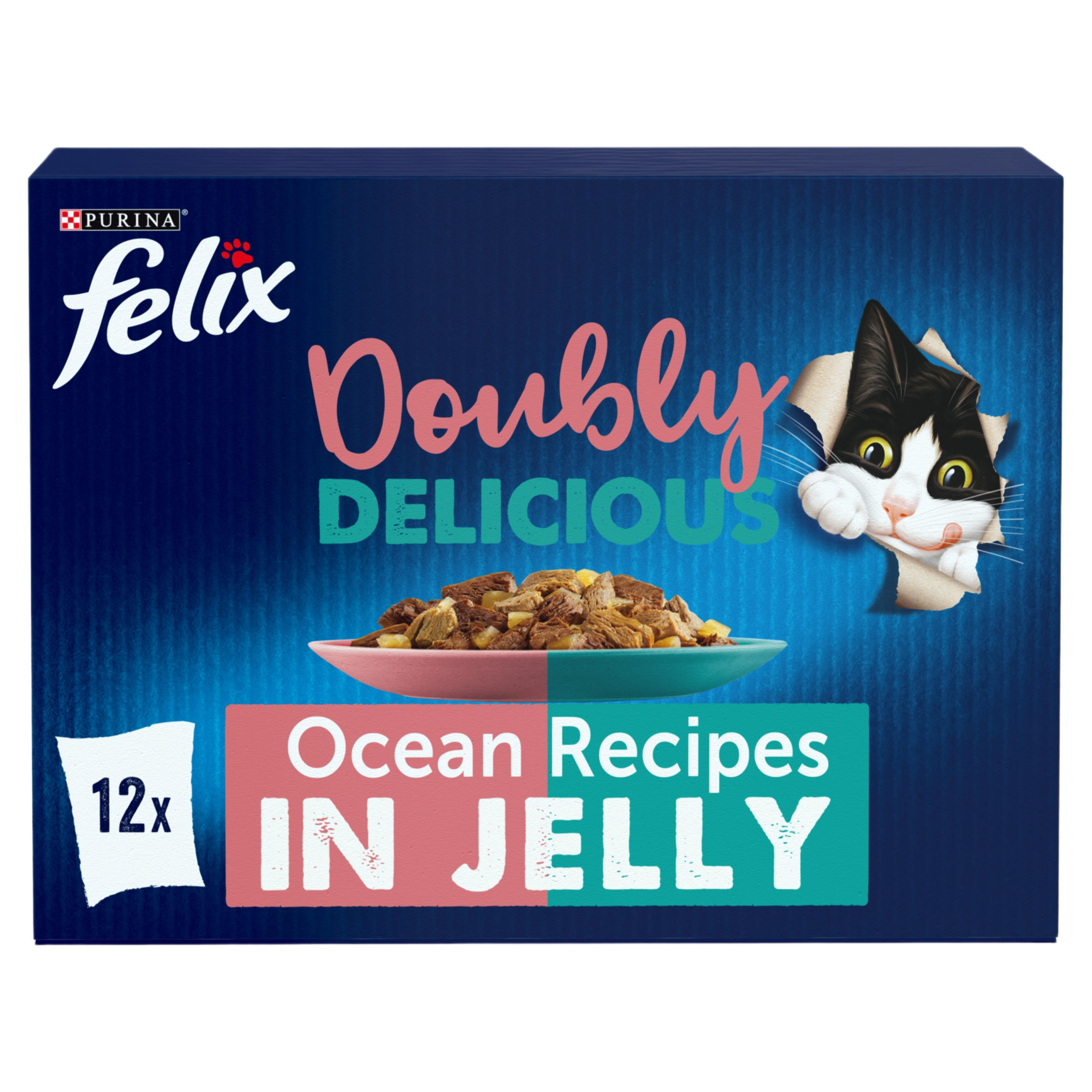 FELIX Doubly Delicious Ocean Recipes in Jelly Wet Cat Food