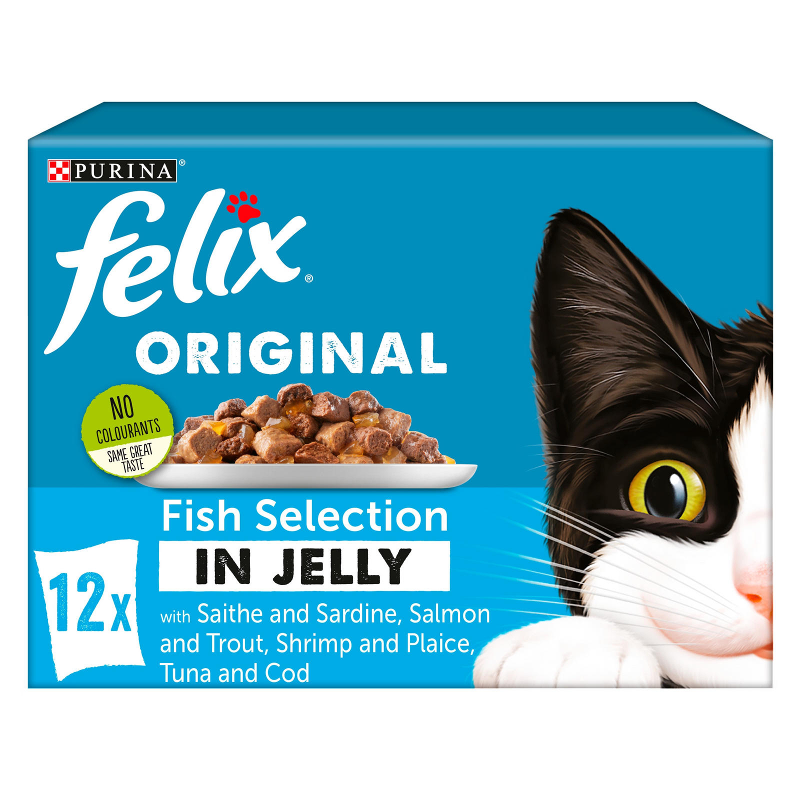FELIX Fish Selection in Jelly Wet Cat Food 12 x 100g Pet Food