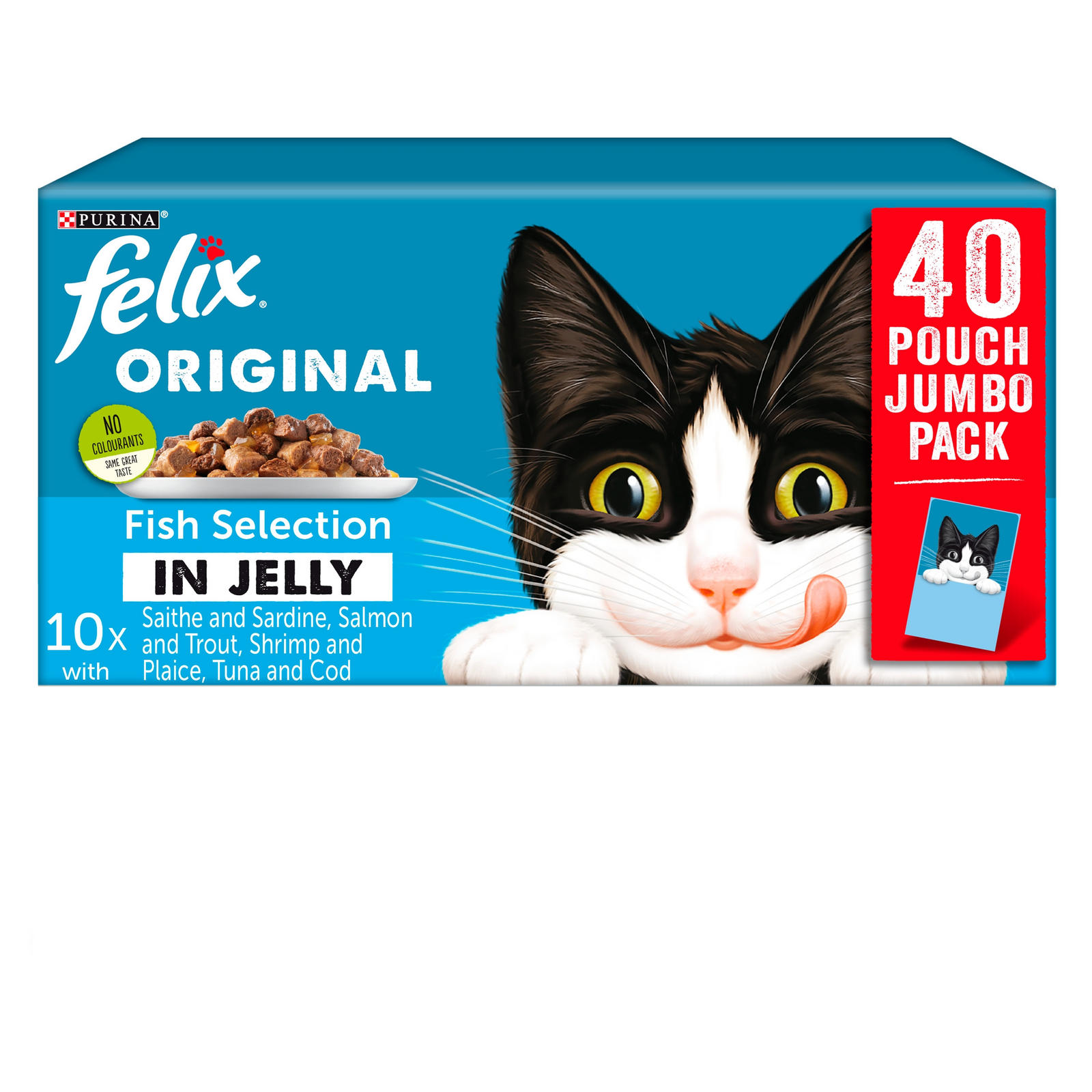 FELIX Fish Selection In Jelly Wet Cat Food 40 x 100g Cat Food