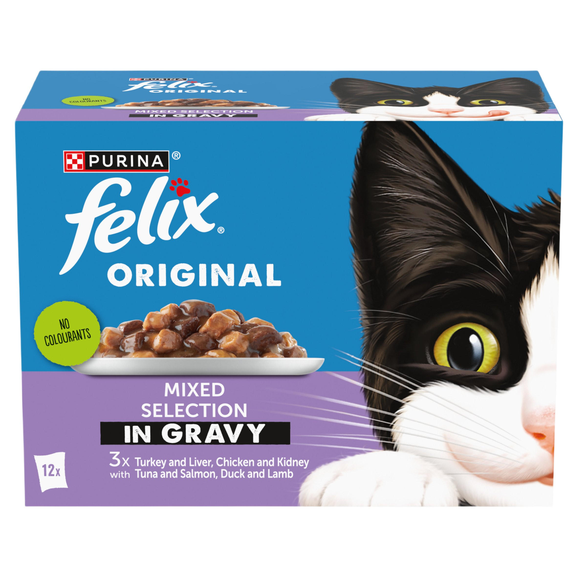 FELIX Original Mixed Selection in Gravy Wet Cat Food 12x85g Iceland Foods